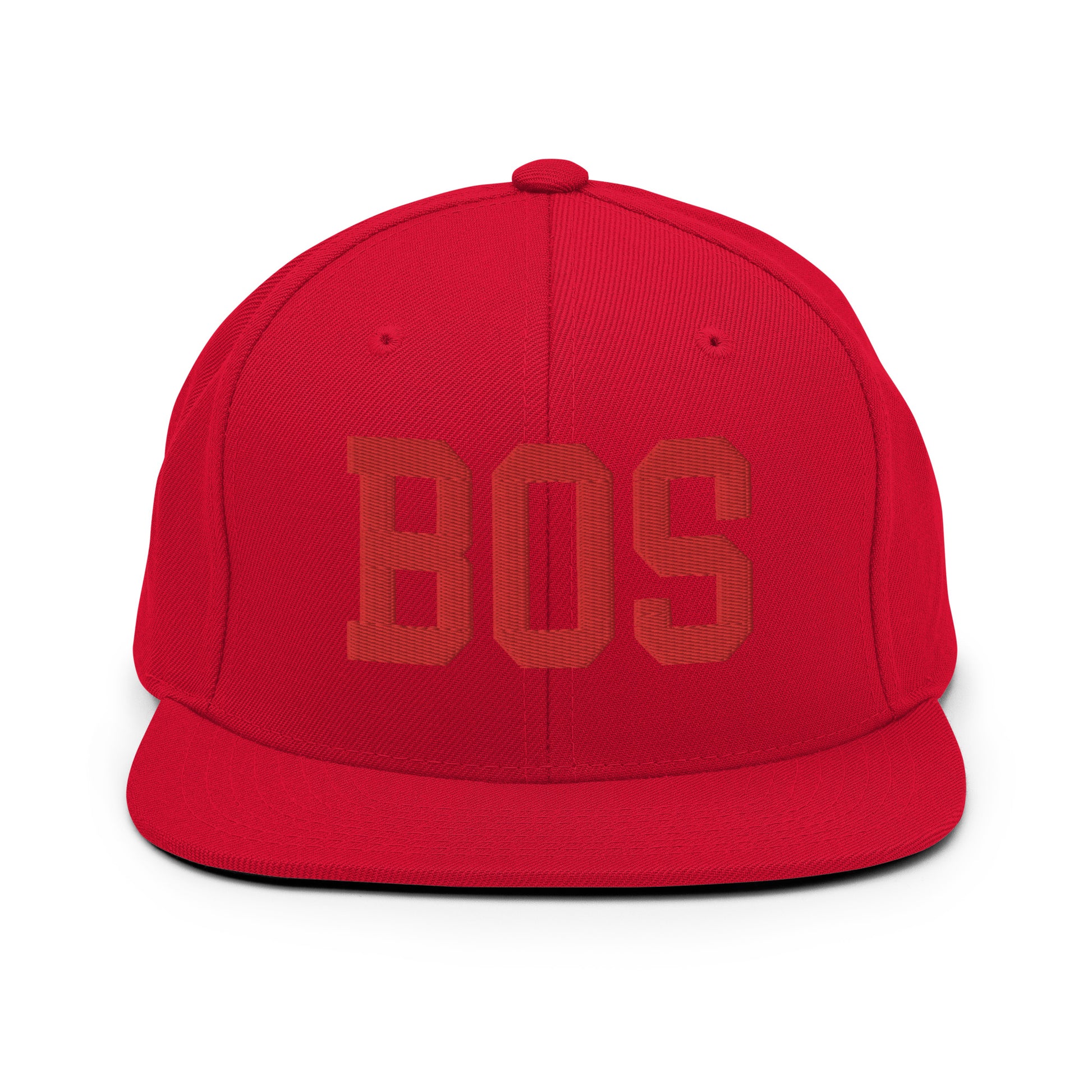 College-Style Classic Snapback Hat • Red • BOS Boston • YHM Designs - Image 23