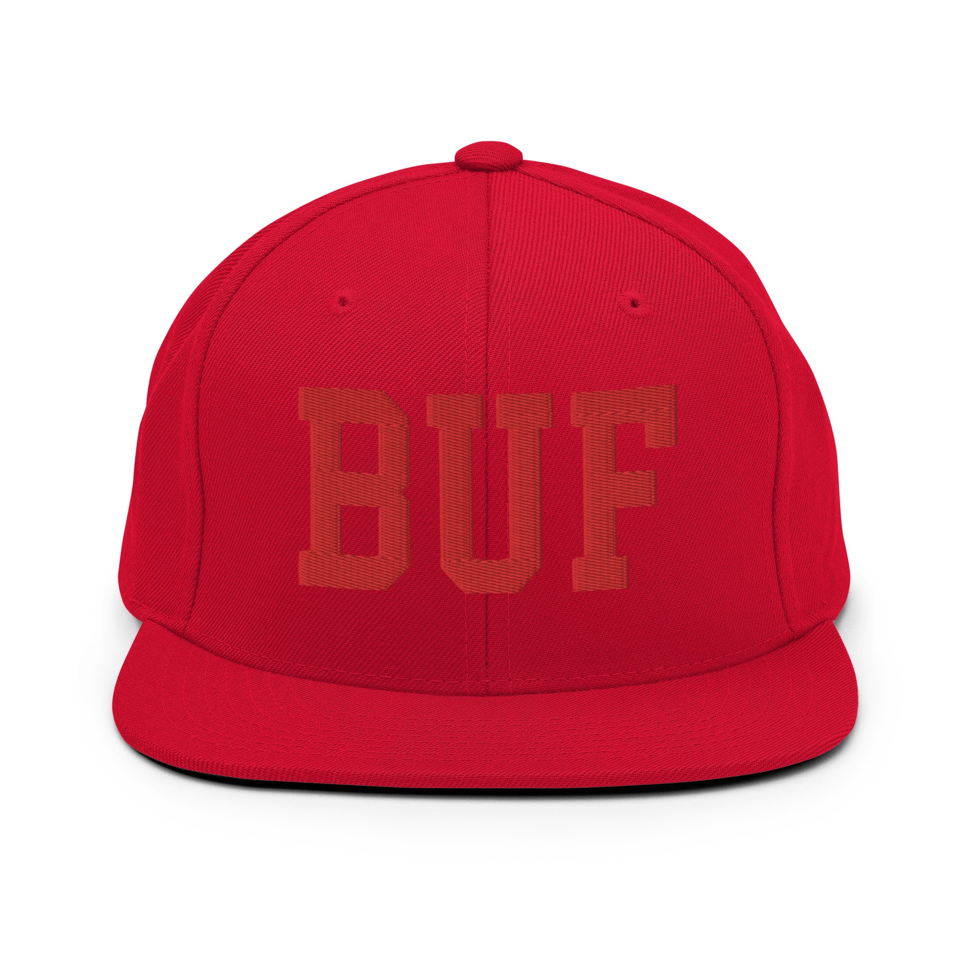 College-Style Classic Snapback Hat • Red • BUF Buffalo • YHM Designs - Image 23