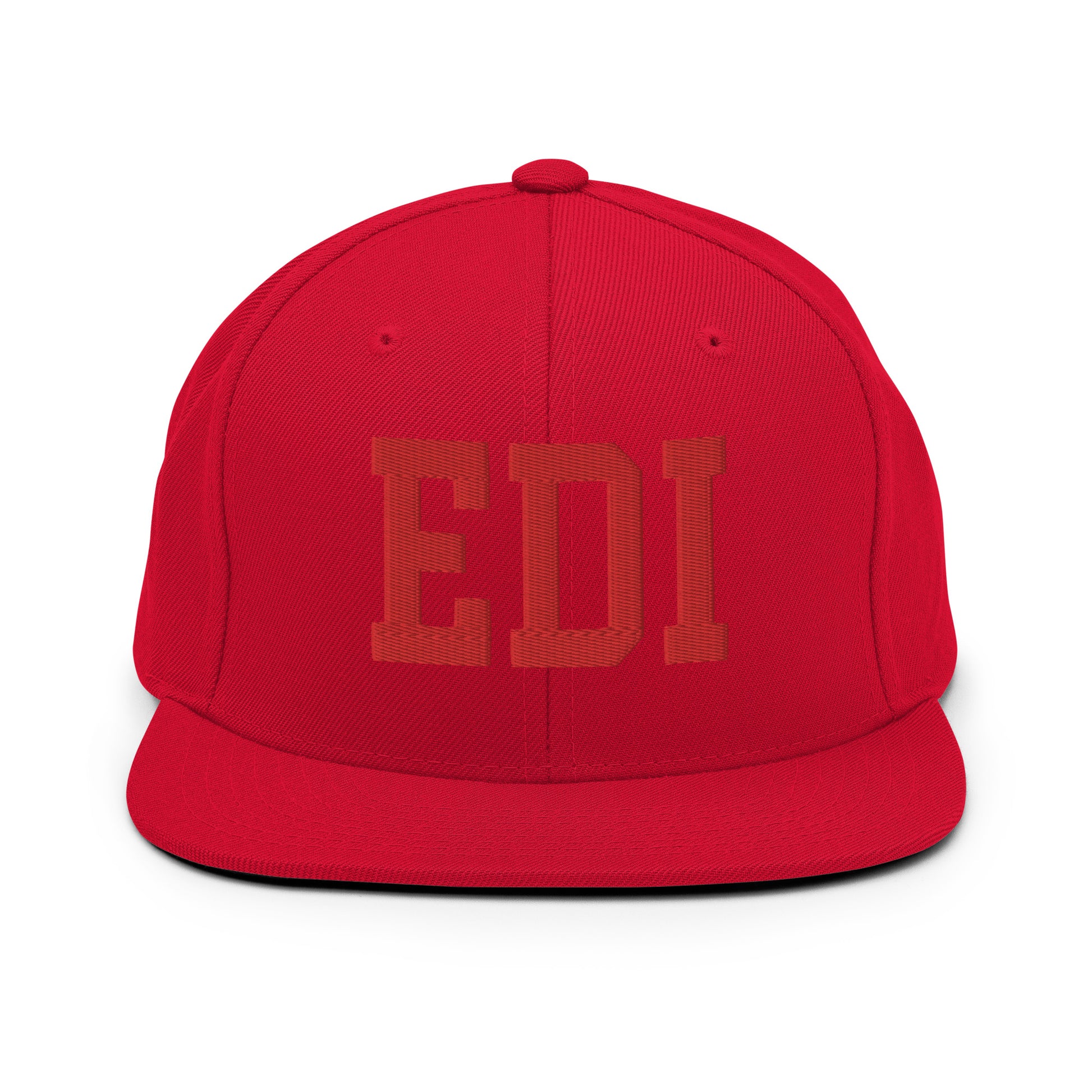 College-Style Classic Snapback Hat • Red • EDI Edinburgh • YHM Designs - Image 23