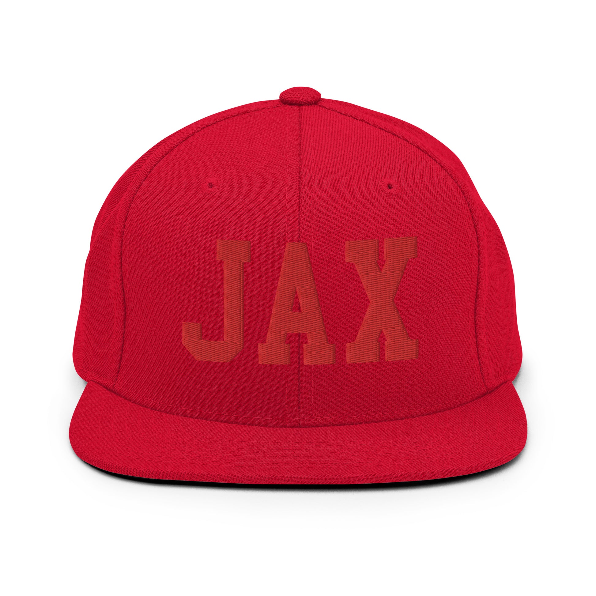 College-Style Classic Snapback Hat • Red • JAX Jacksonville • YHM Designs - Image 23