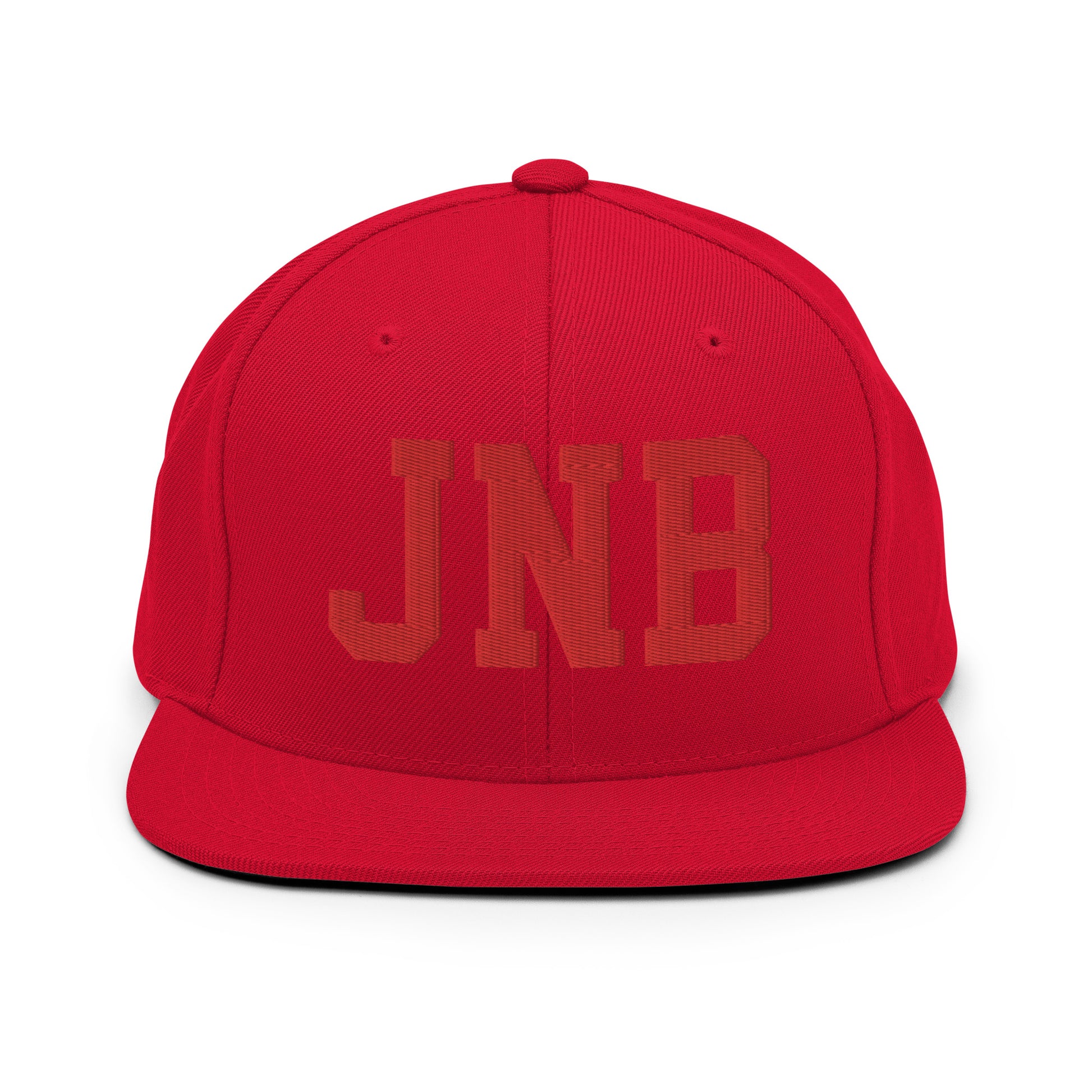 College-Style Classic Snapback Hat • Red • JNB Johannesburg • YHM Designs - Image 23