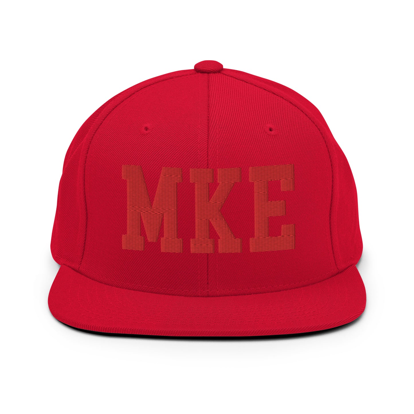 College-Style Classic Snapback Hat • Red • MKE Milwaukee • YHM Designs - Image 23