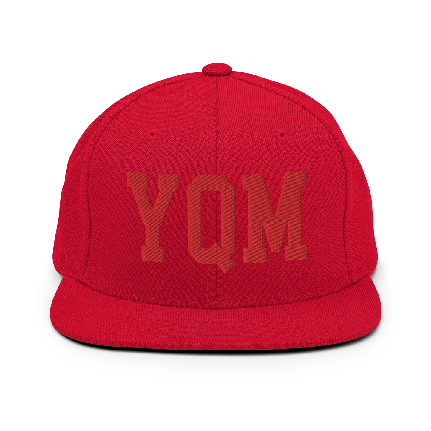 College-Style Classic Snapback Hat • Red • YQM Moncton • YHM Designs - Image 23