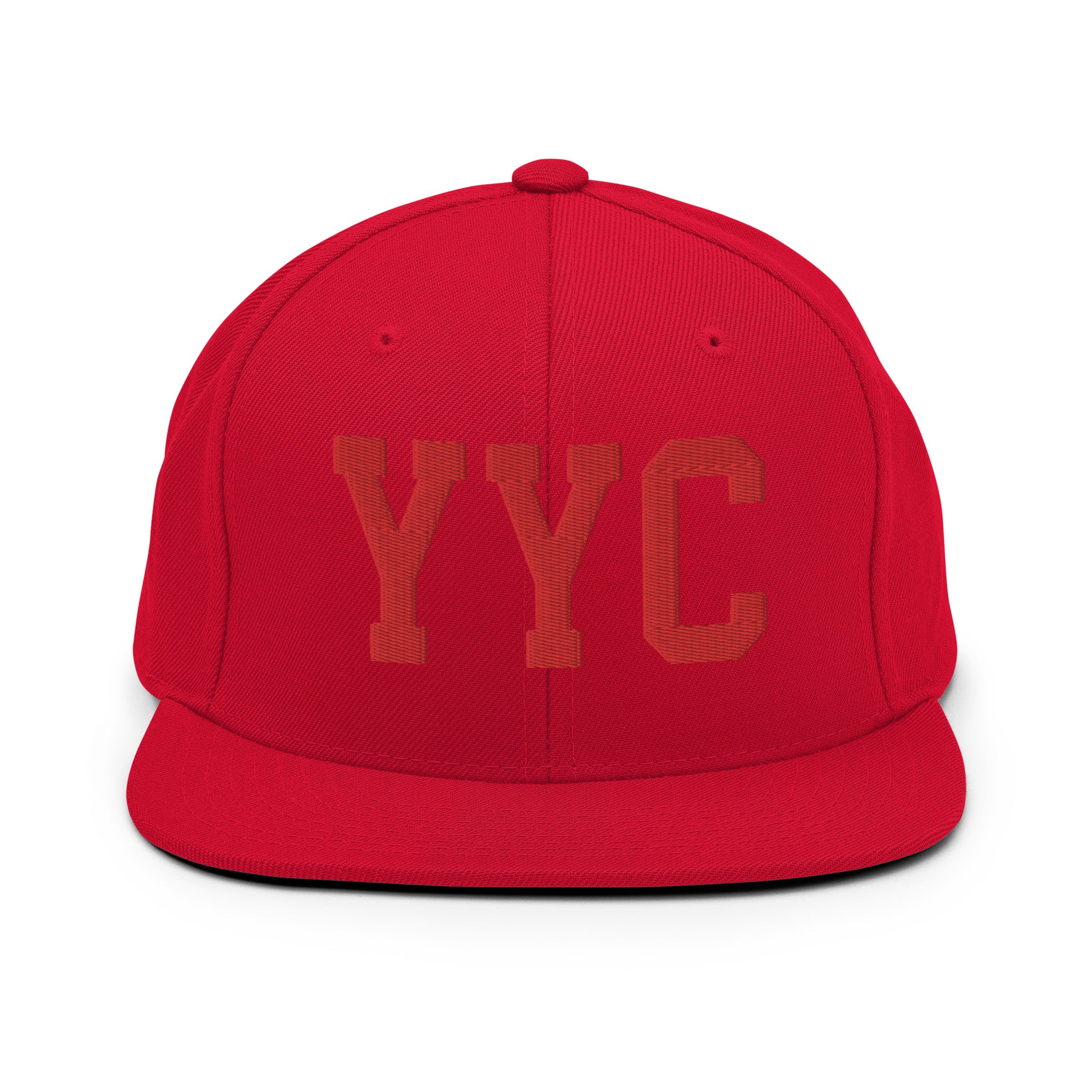 College-Style Classic Snapback Hat • Red • YYC Calgary • YHM Designs - Image 23
