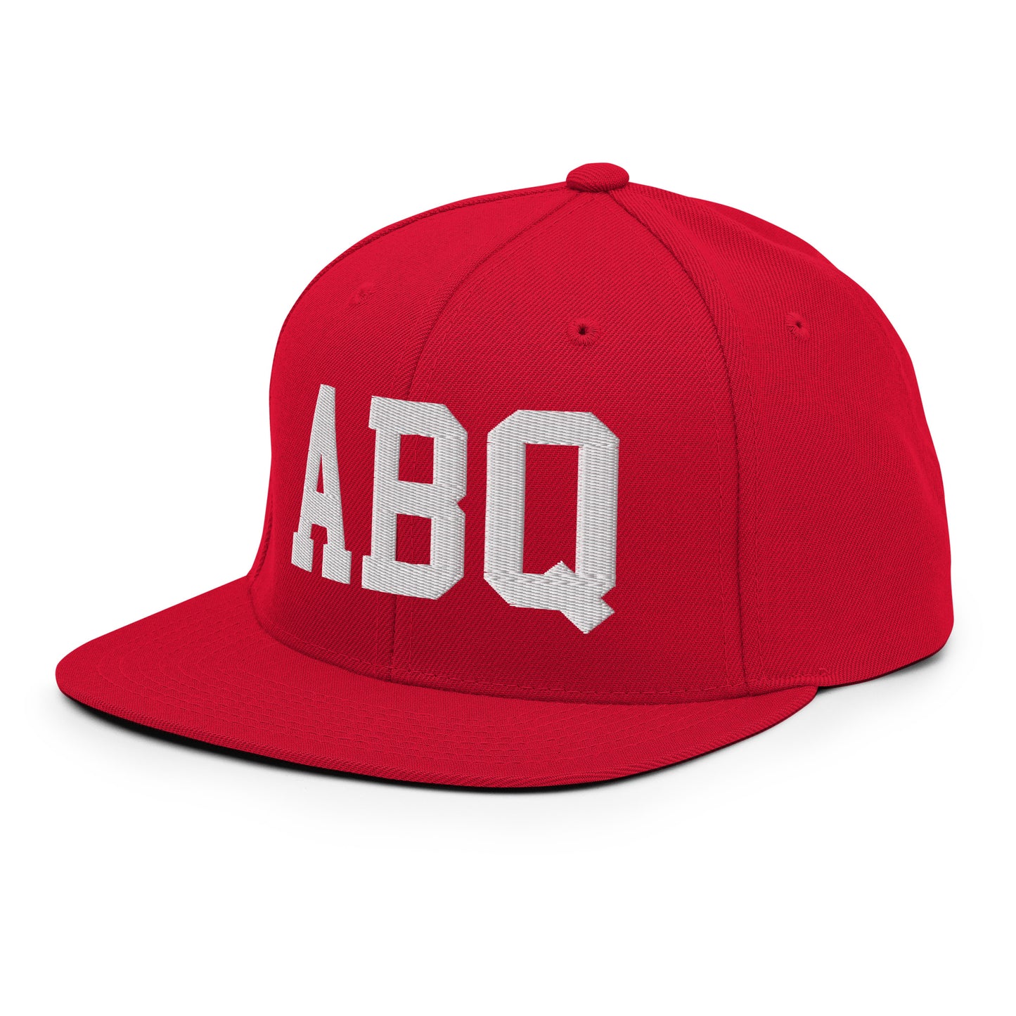 College-Style Classic Snapback Hat • White • ABQ Albuquerque • YHM Designs - Image 28