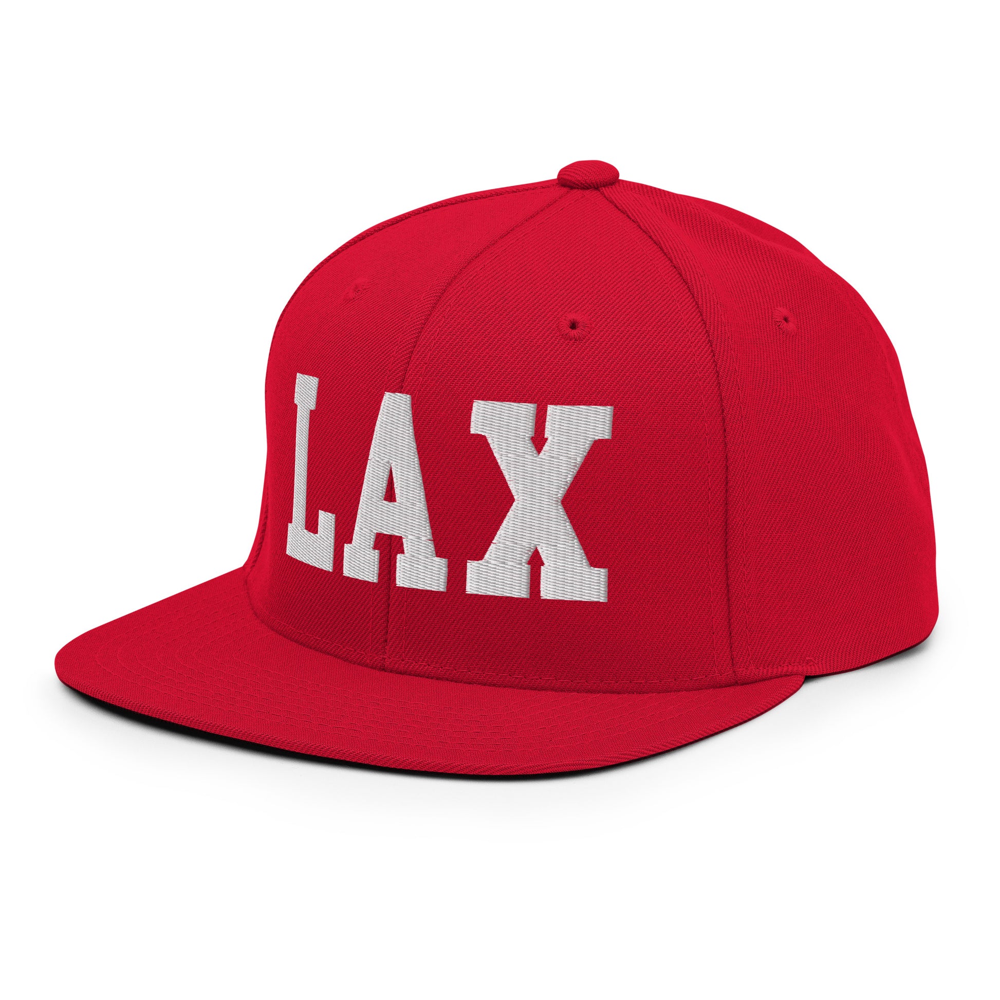College-Style Classic Snapback Hat • White • LAX Los Angeles • YHM Designs - Image 28