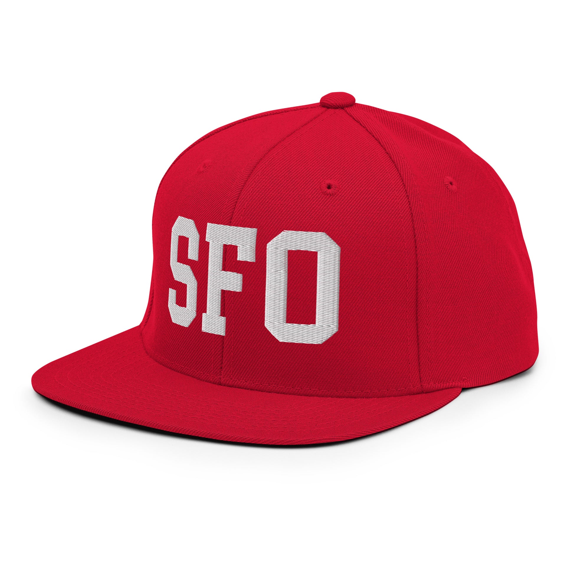 College-Style Classic Snapback Hat • White • SFO San Francisco • YHM Designs - Image 28