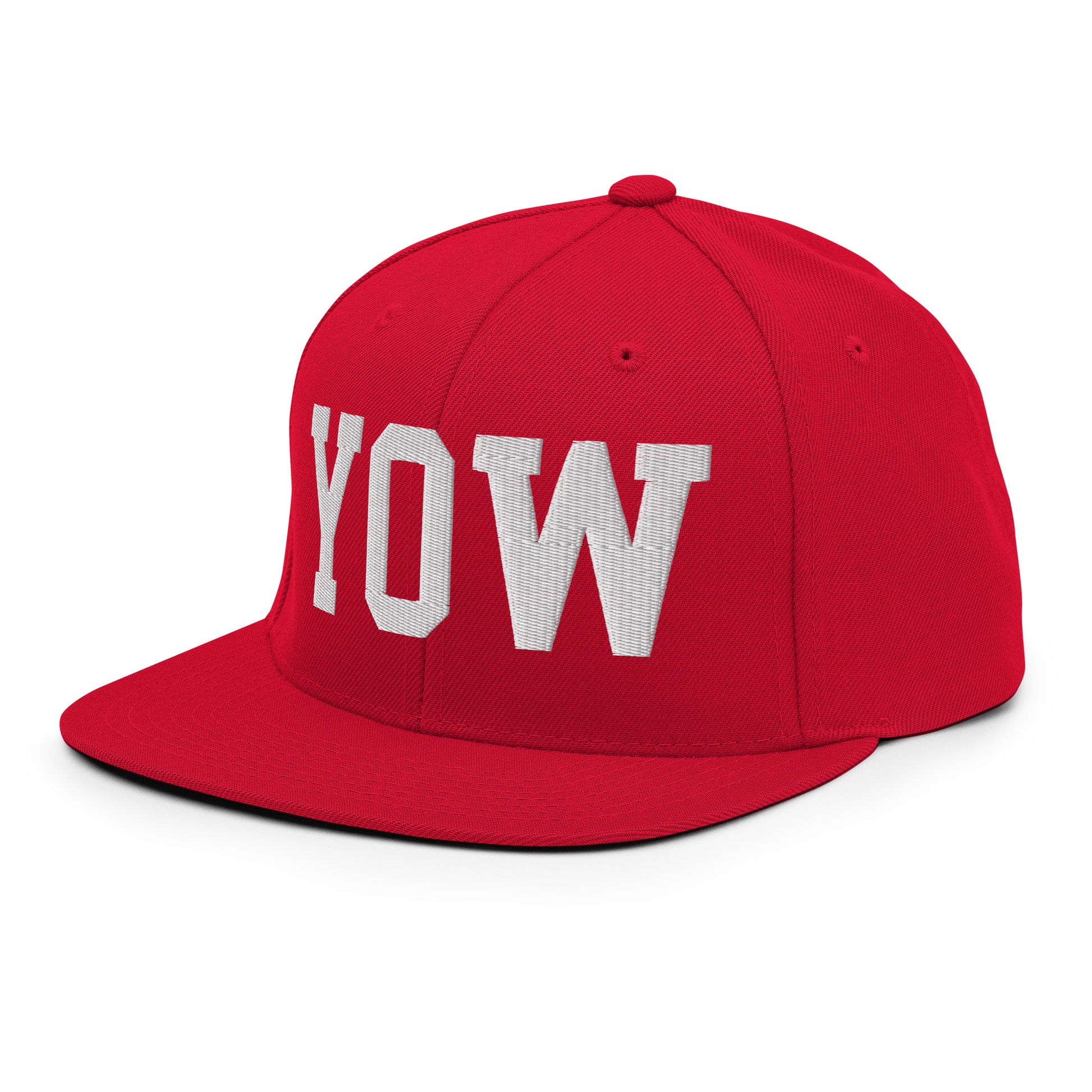 College-Style Classic Snapback Hat • White • YOW Ottawa • YHM Designs - Image 28