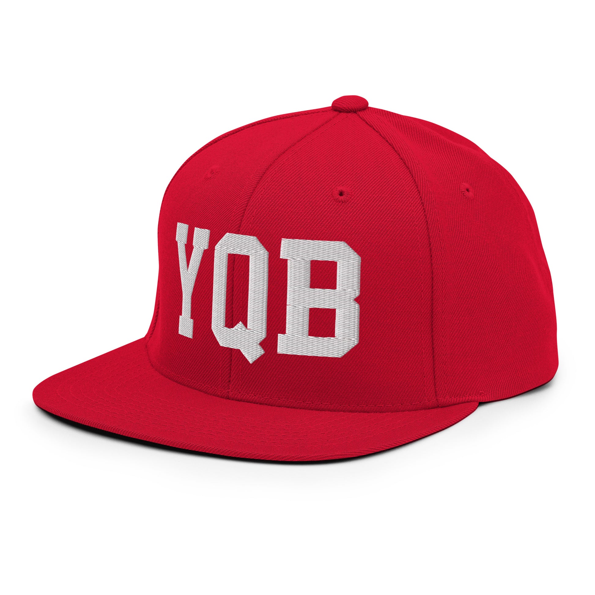 College-Style Classic Snapback Hat • White • YQB Quebec City Souvenir • YHM Designs - Image 28