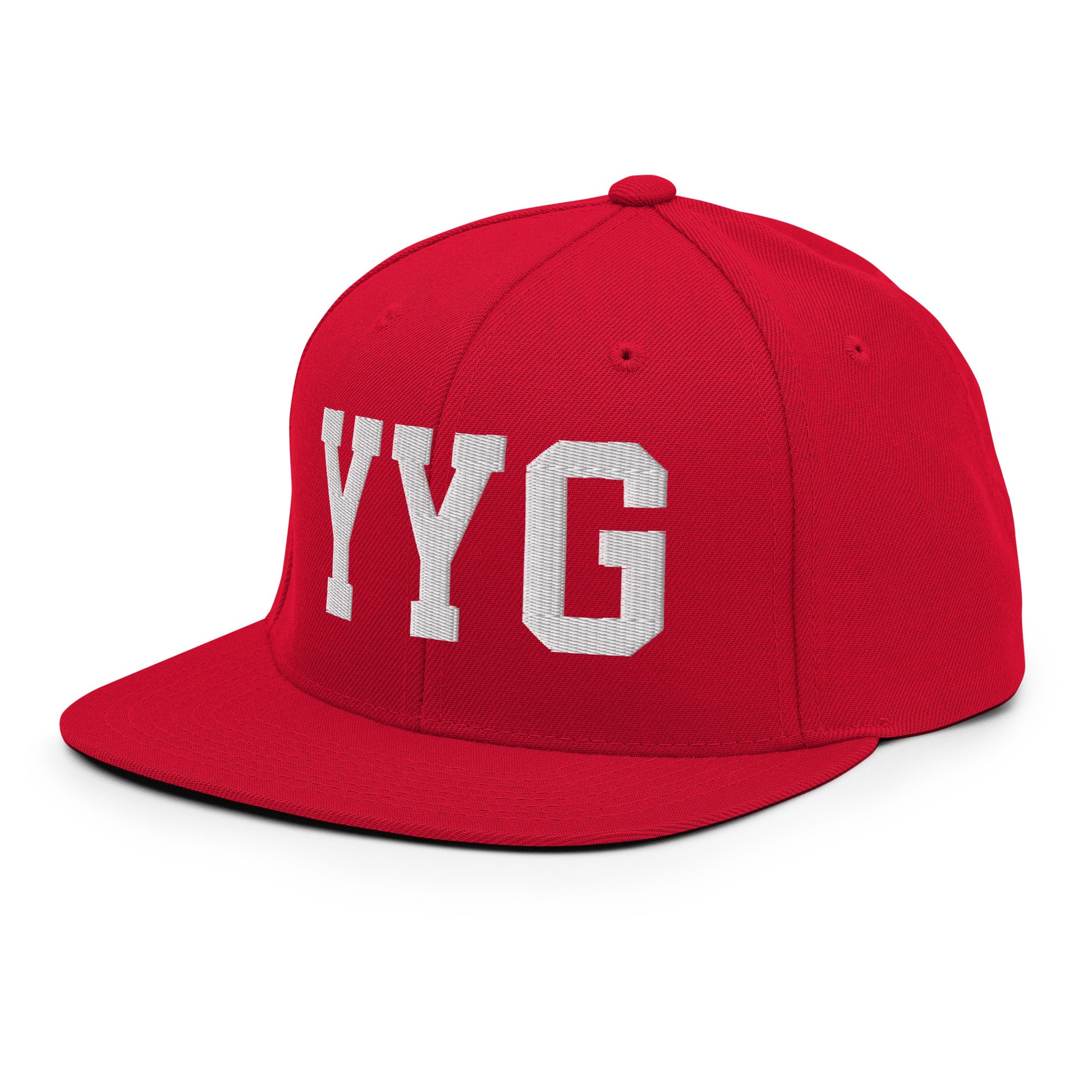 College-Style Classic Snapback Hat • White • YYG Charlottetown • YHM Designs - Image 28