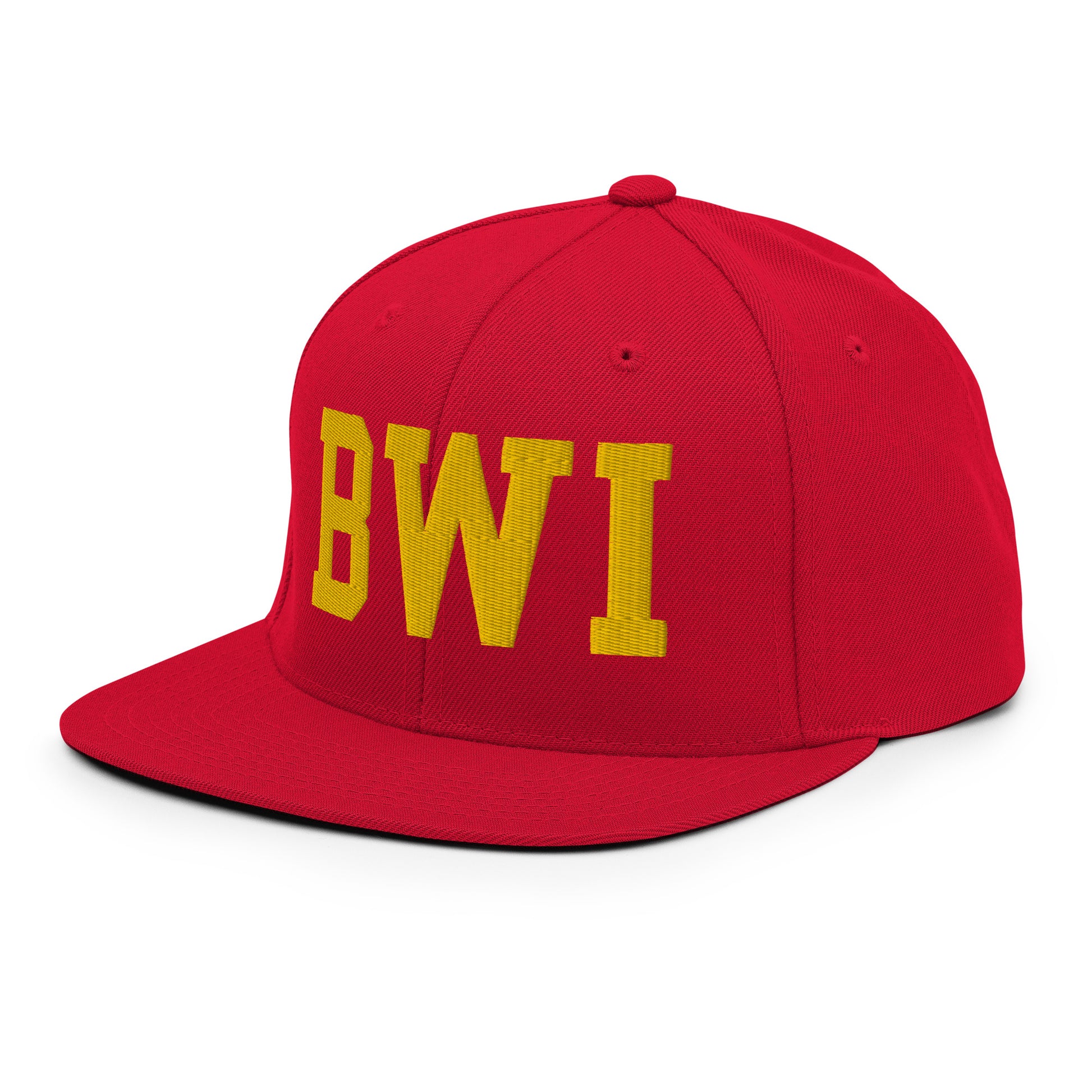 College-Style Classic Snapback Hat • Gold • BWI Baltimore • YHM Designs - Image 20