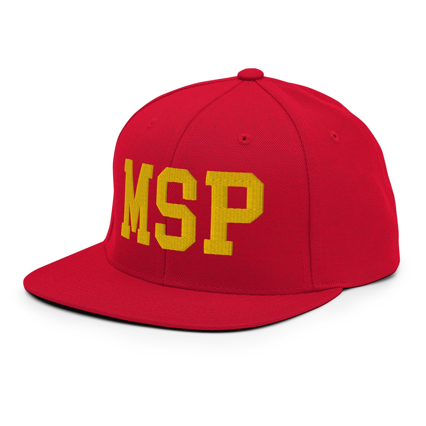 College-Style Classic Snapback Hat • Gold • MSP Minneapolis • YHM Designs - Image 20
