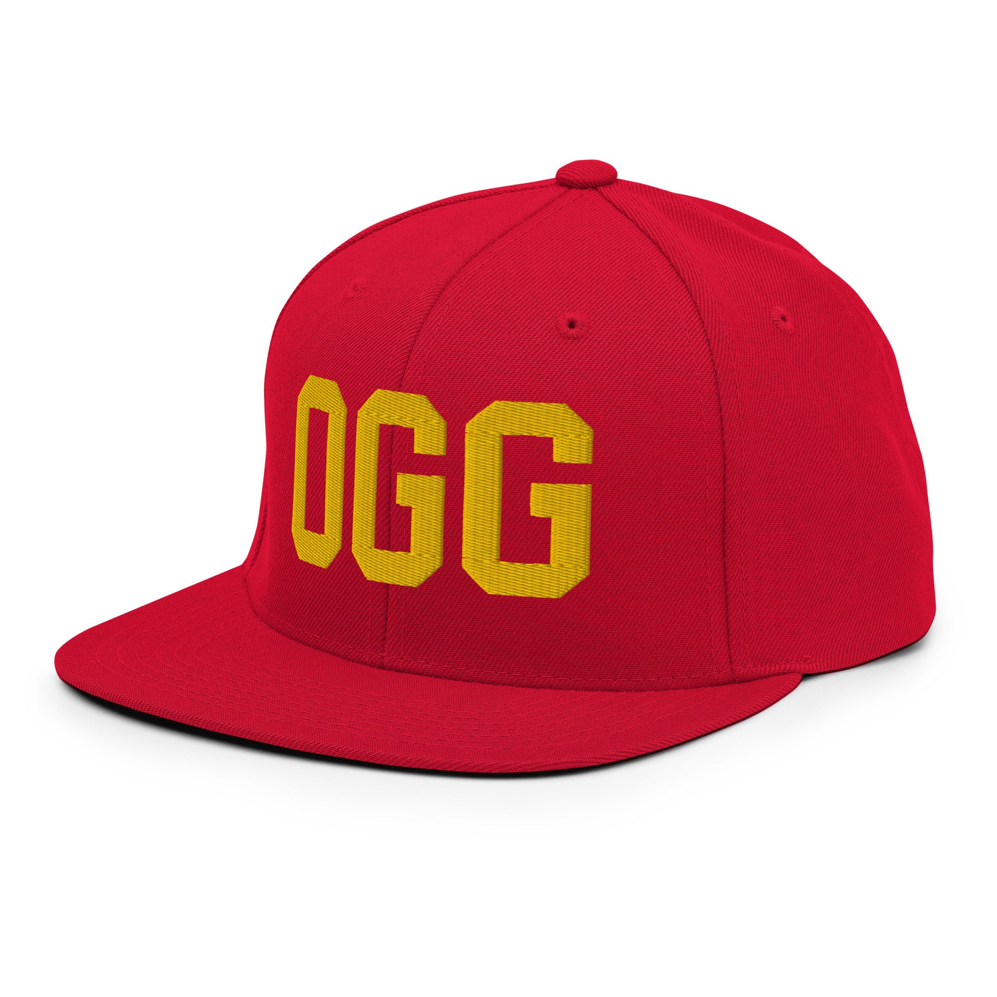 College-Style Classic Snapback Hat • Gold • OGG Maui • YHM Designs - Image 20