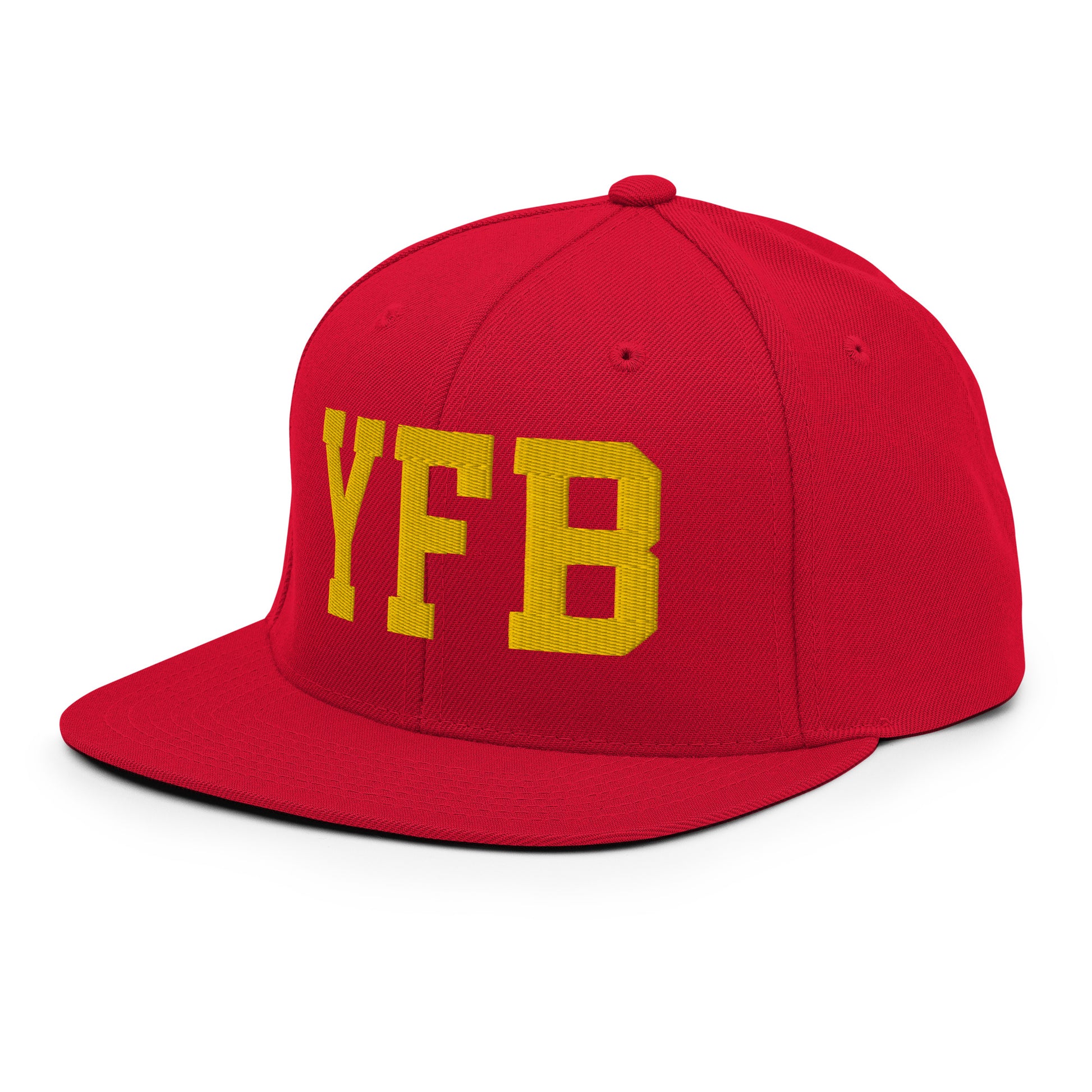 College-Style Classic Snapback Hat • Gold • YFB Iqaluit • YHM Designs - Image 20