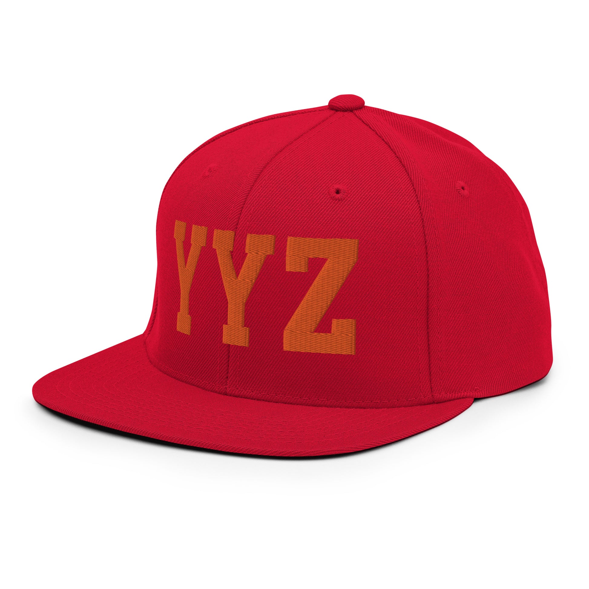 College-Style Classic Snapback Hat • Orange • YYZ Toronto • YHM Designs - Image 01
