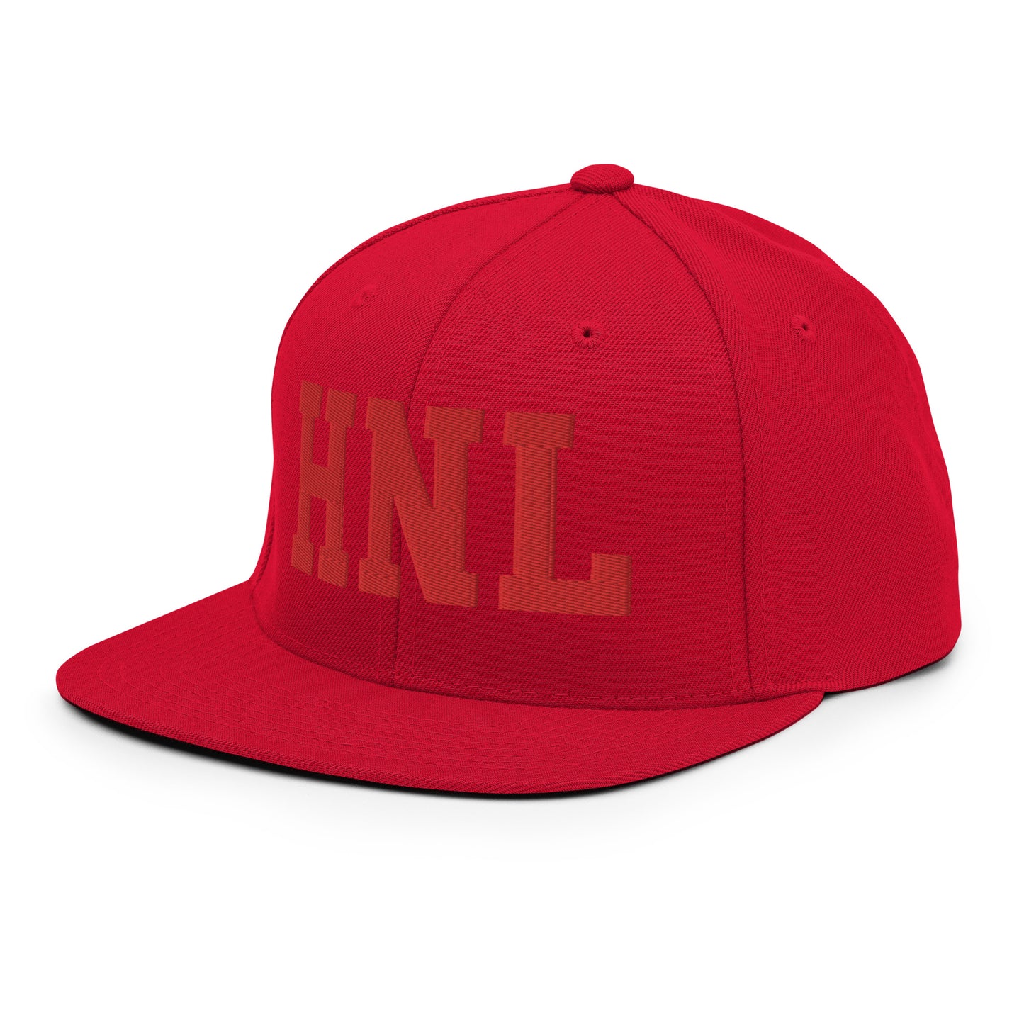 College-Style Classic Snapback Hat • Red • HNL Honolulu • YHM Designs - Image 25