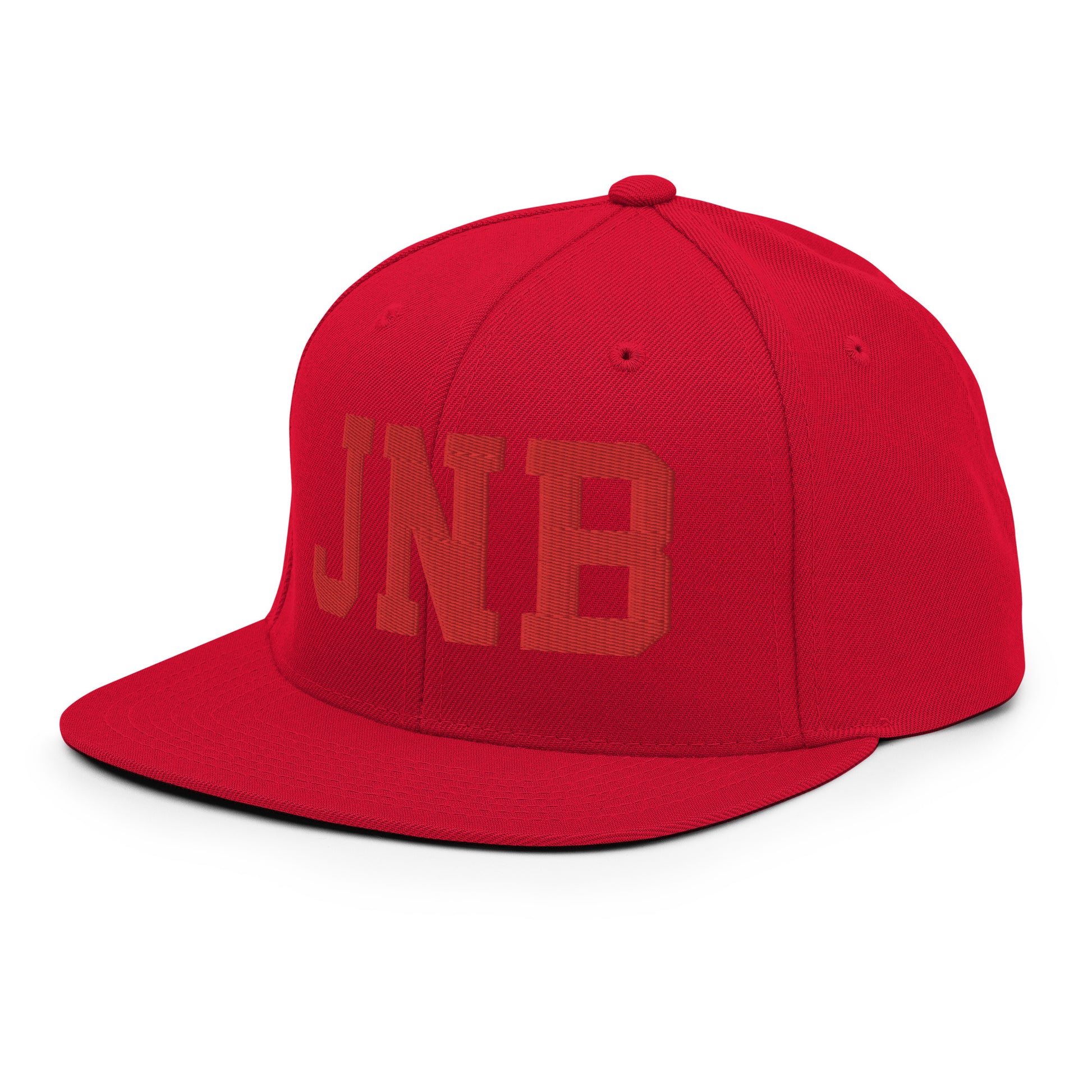 College-Style Classic Snapback Hat • Red • JNB Johannesburg • YHM Designs - Image 25