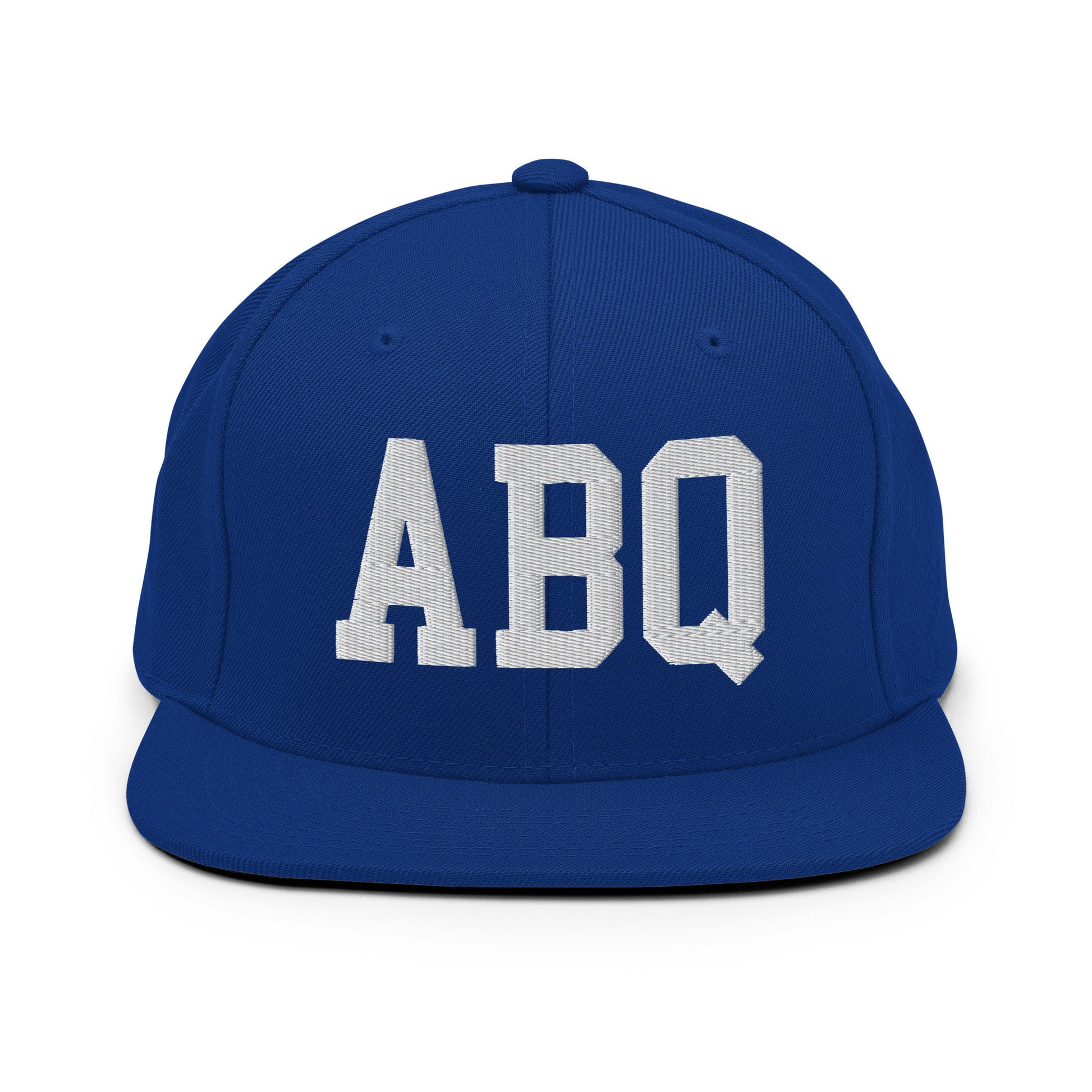 College-Style Classic Snapback Hat • White • ABQ Albuquerque • YHM Designs - Image 11