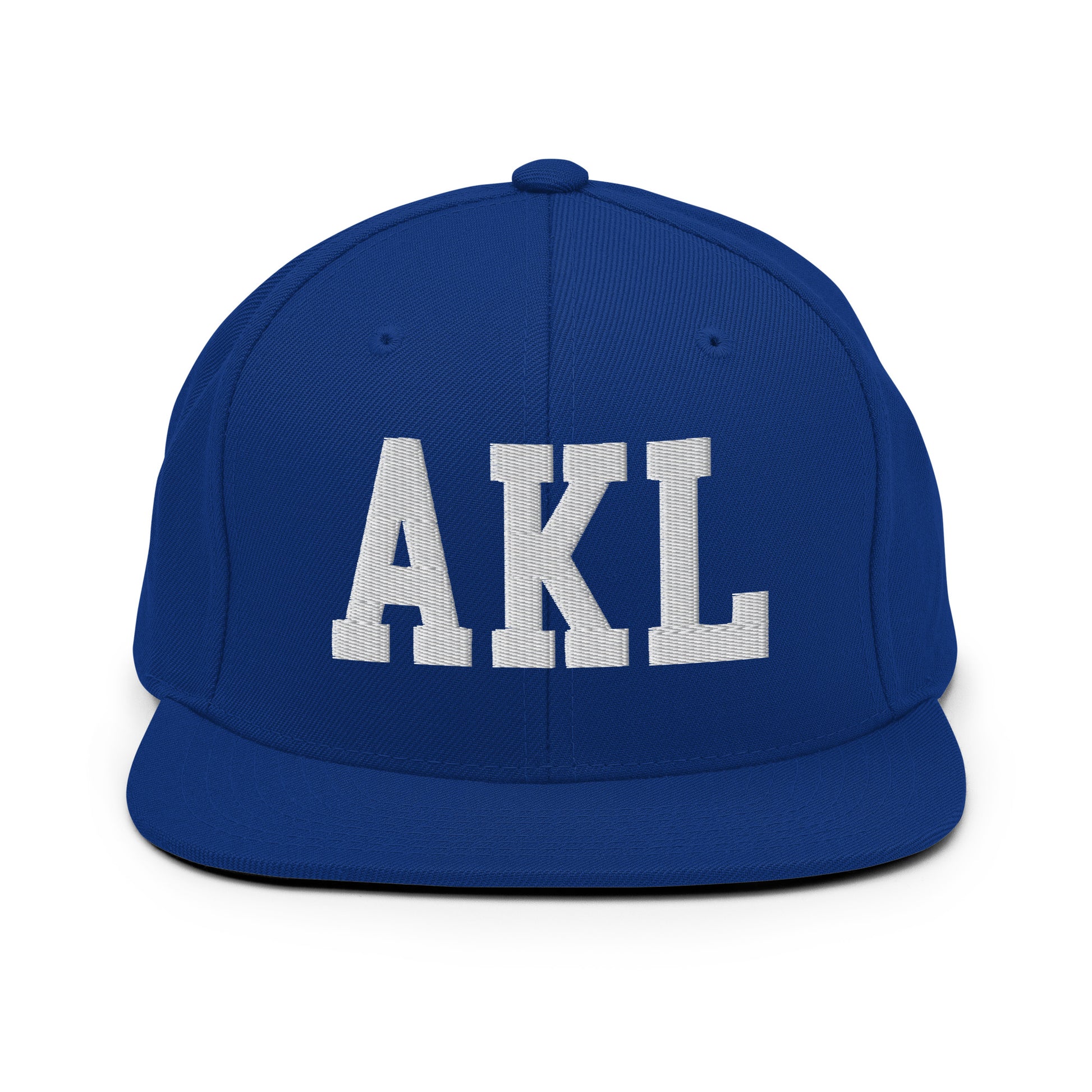 College-Style Classic Snapback Hat • White • AKL Auckland Souvenir • YHM Designs - Image 11