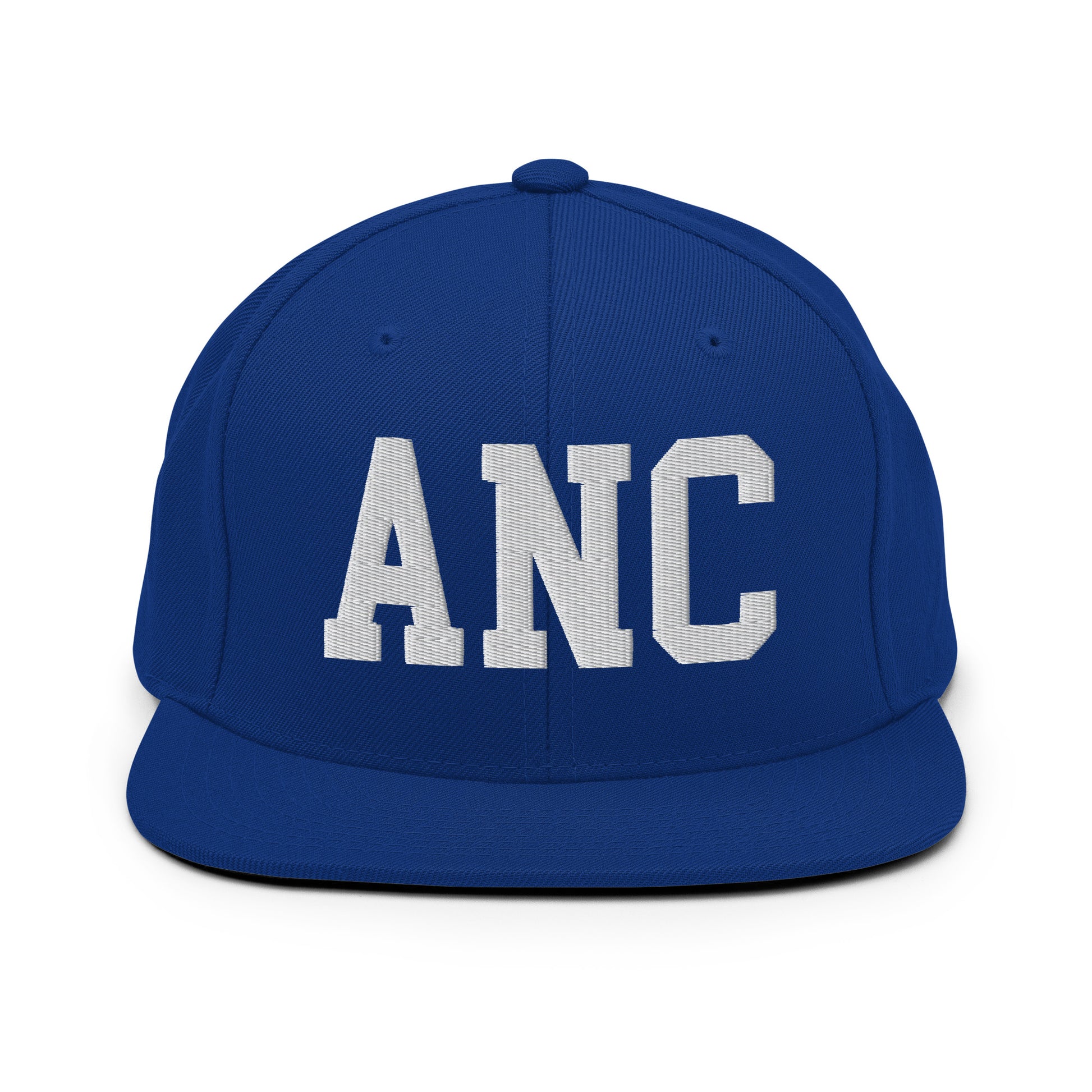 College-Style Classic Snapback Hat • White • ANC Anchorage Souvenir • YHM Designs - Image 11
