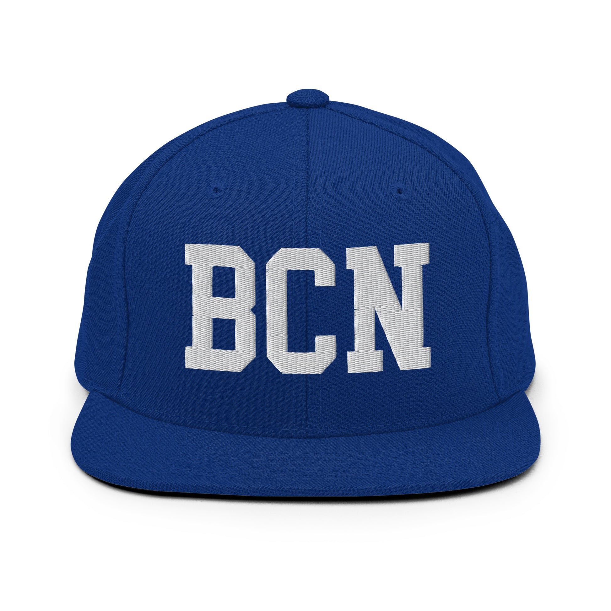 College-Style Classic Snapback Hat • White • BCN Barcelona Souvenir • YHM Designs - Image 11
