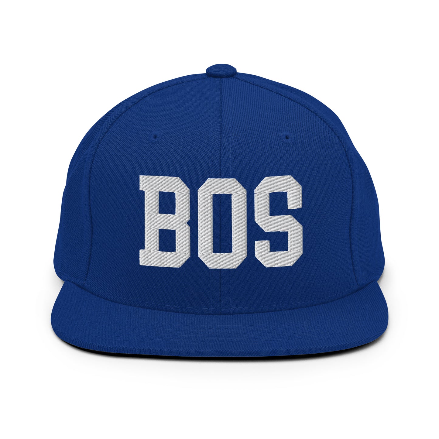 College-Style Classic Snapback Hat • White • BOS Boston • YHM Designs - Image 11