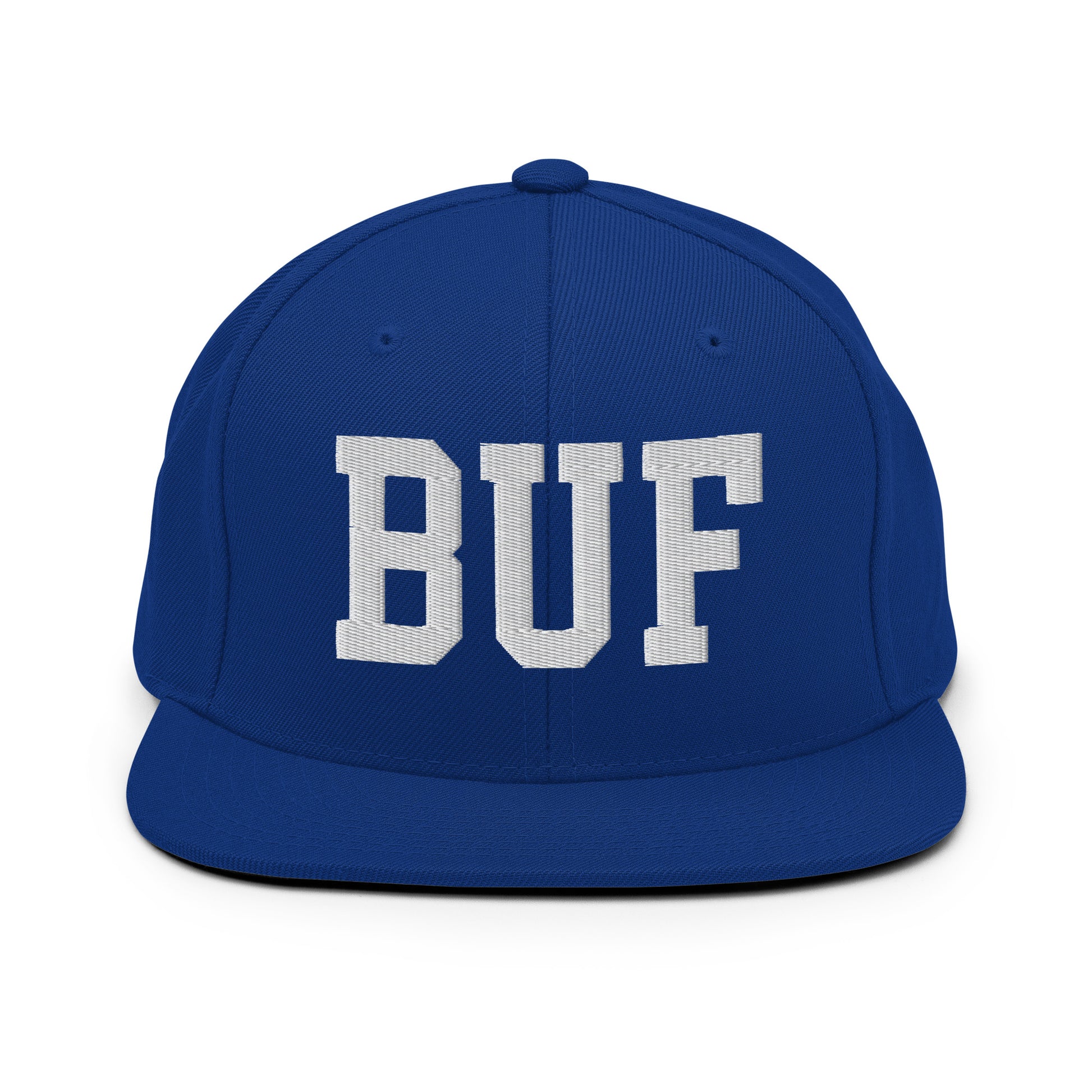 College-Style Classic Snapback Hat • White • BUF Buffalo Souvenir • YHM Designs - Image 11