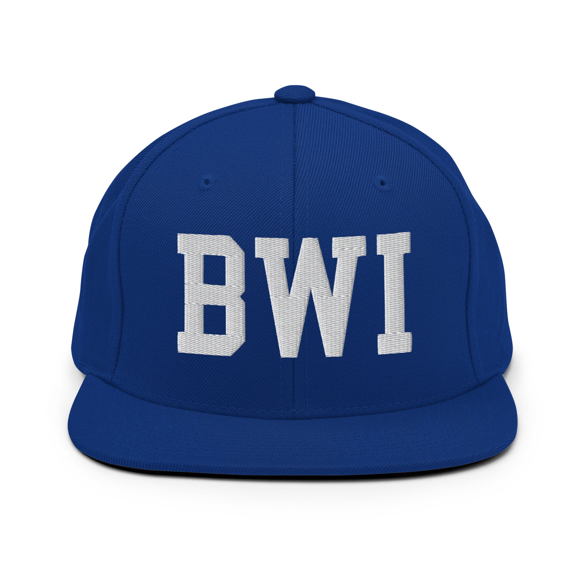 College-Style Classic Snapback Hat • White • BWI Baltimore • YHM Designs - Image 11
