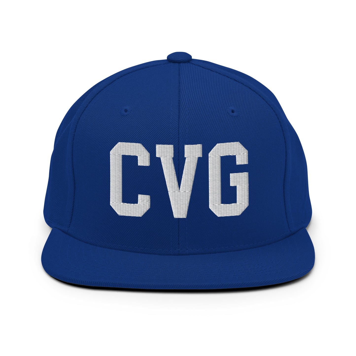 College-Style Classic Snapback Hat • White • CVG Cincinnati Souvenir • YHM Designs - Image 11