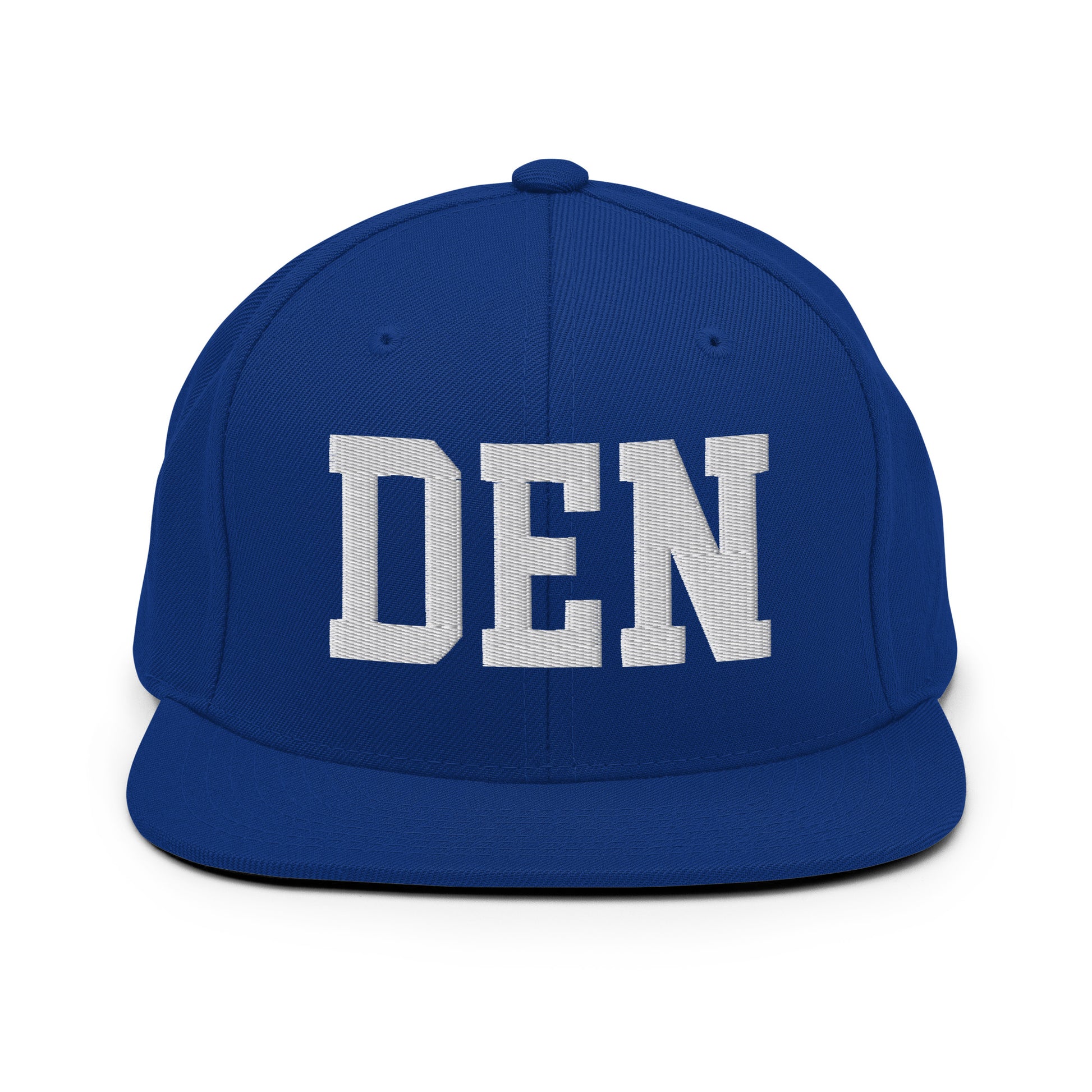 College-Style Classic Snapback Hat • White • DEN Denver • YHM Designs - Image 11