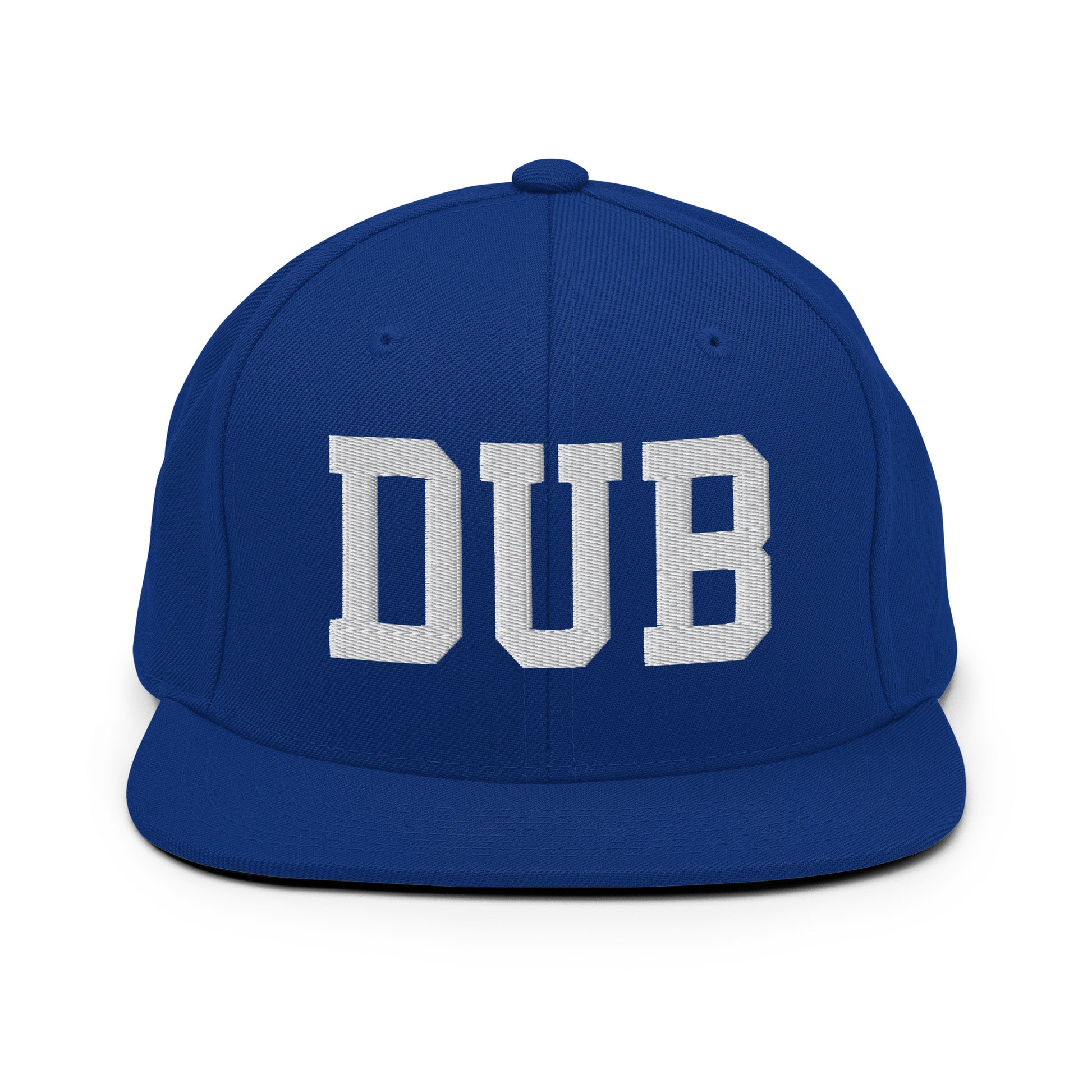 College-Style Classic Snapback Hat • White • DUB Dublin Souvenir • YHM Designs - Image 11