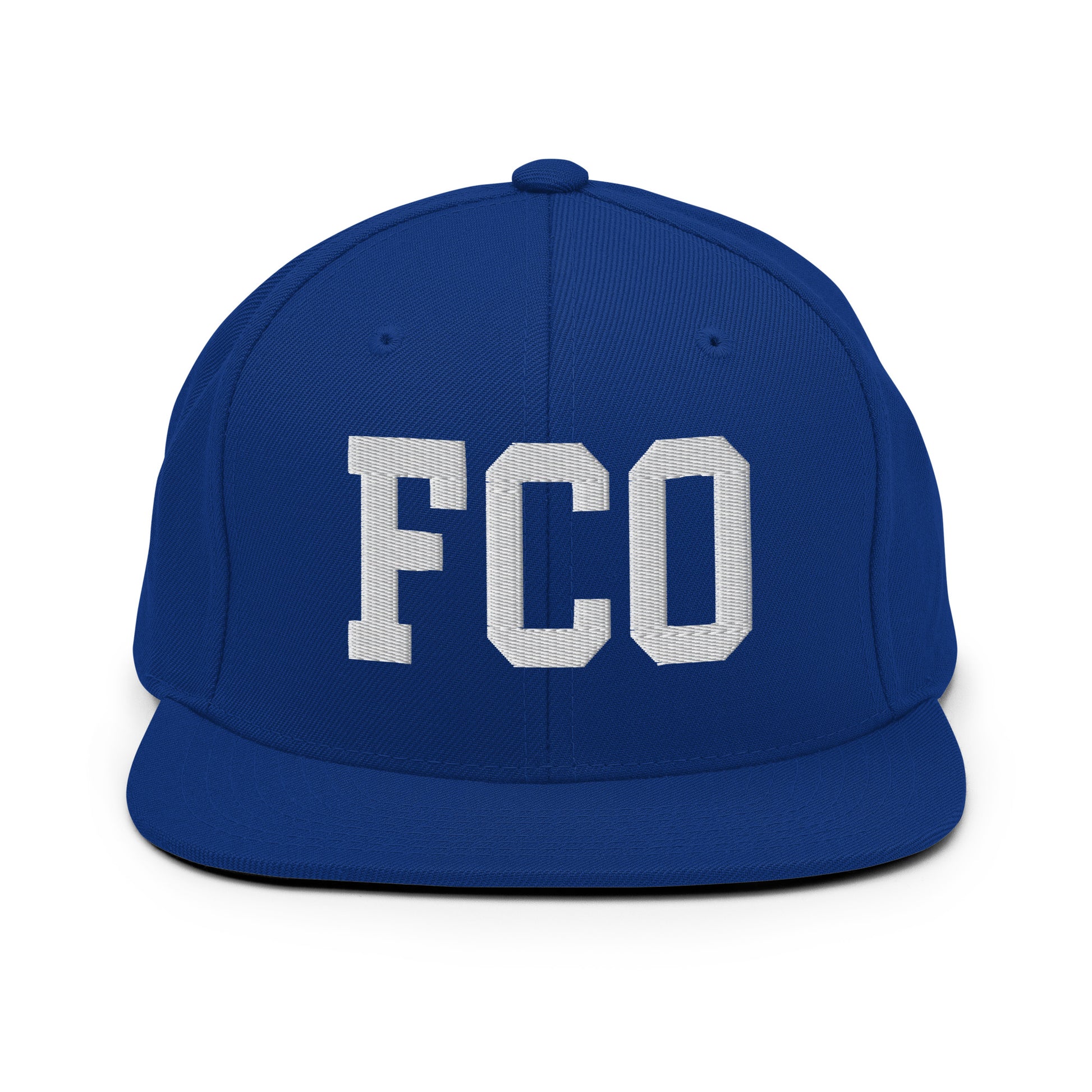 College-Style Classic Snapback Hat • White • FCO Rome • YHM Designs - Image 11