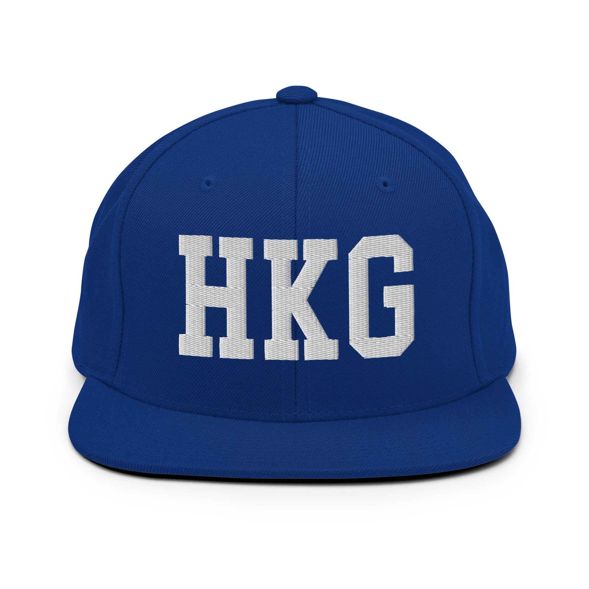 College-Style Classic Snapback Hat • White • HKG Hong Kong • YHM Designs - Image 11