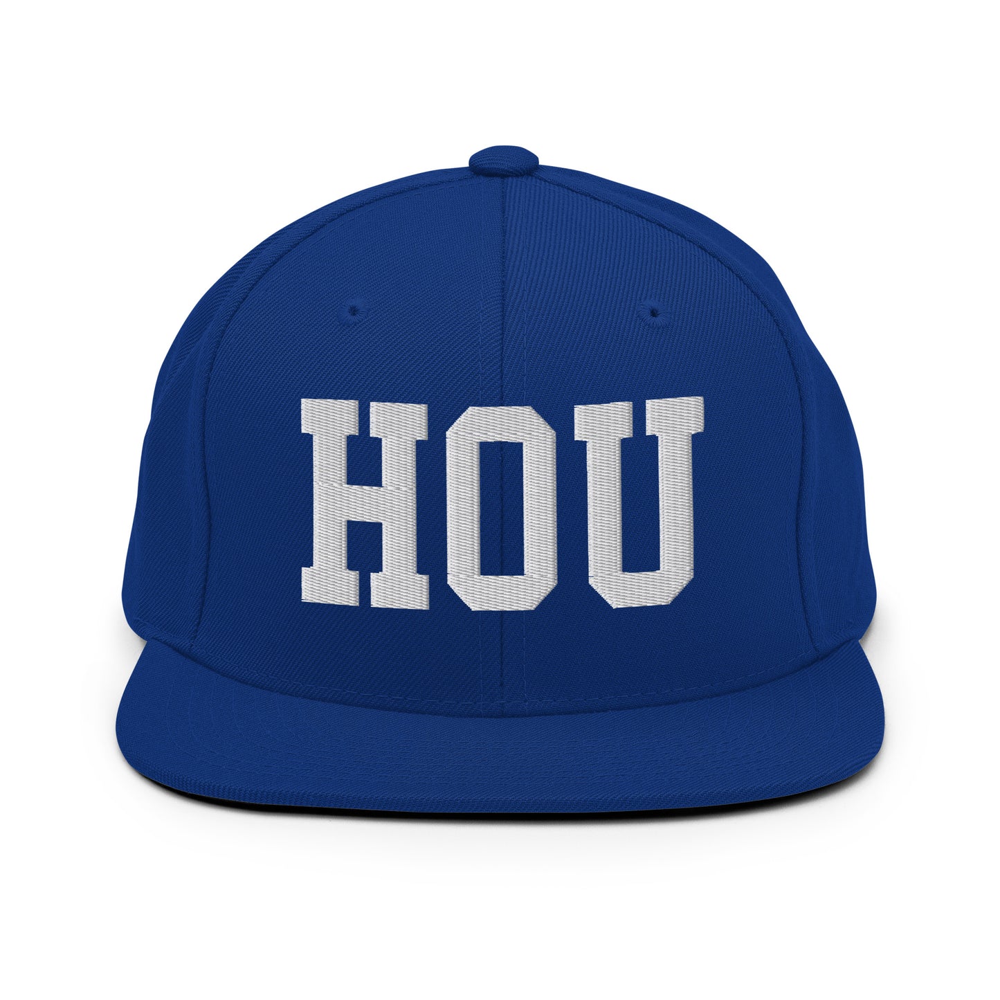 College-Style Classic Snapback Hat • White • HOU Houston Souvenir • YHM Designs - Image 11