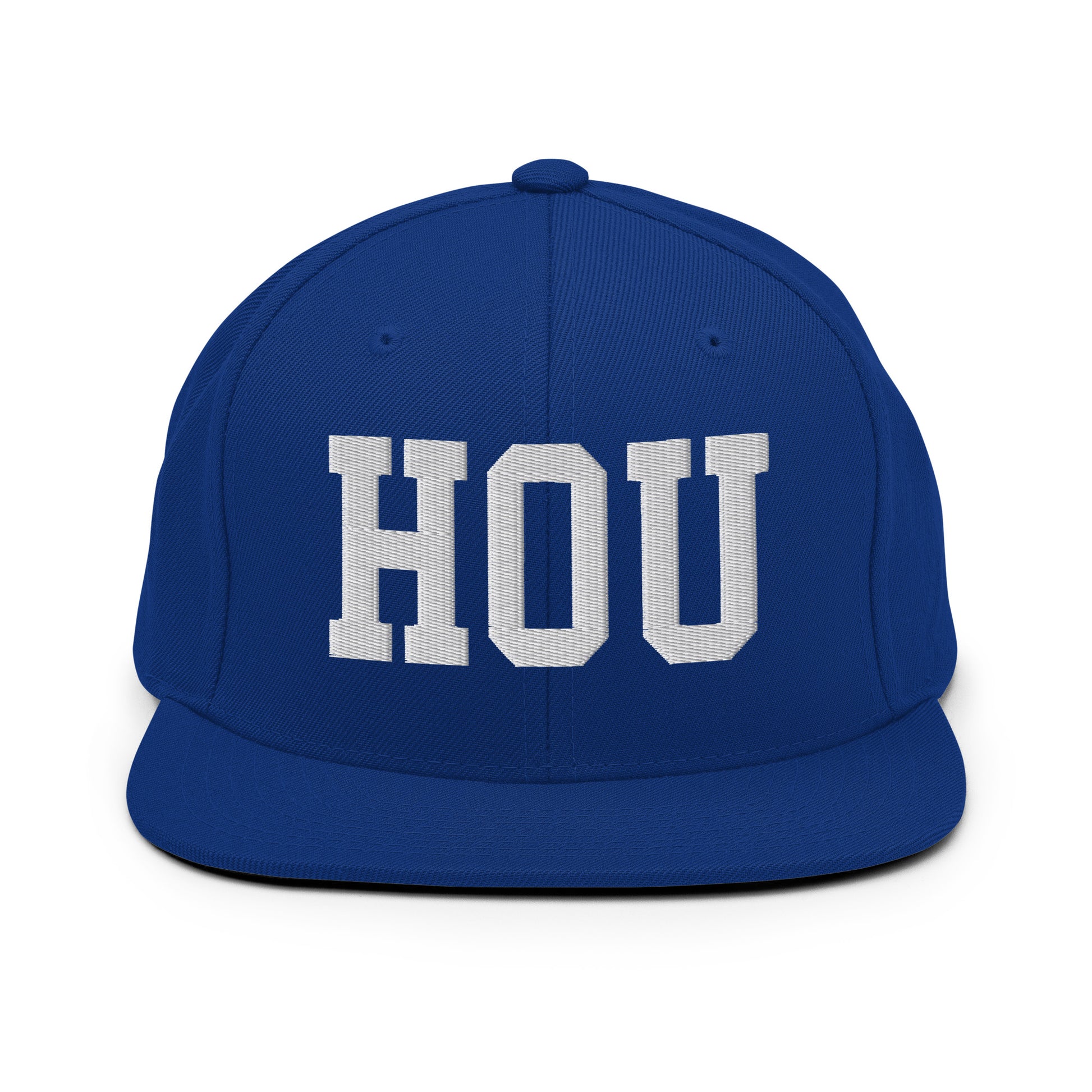 College-Style Classic Snapback Hat • White • HOU Houston Souvenir • YHM Designs - Image 11