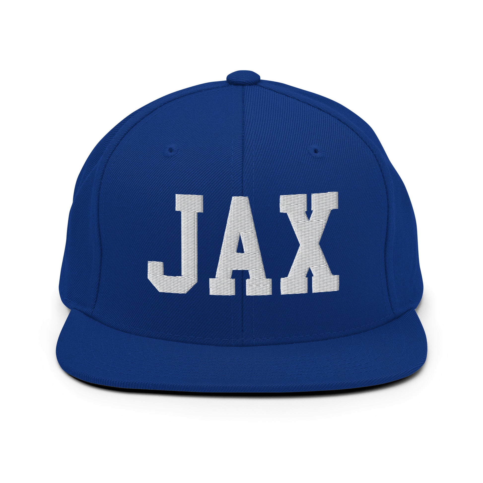 College-Style Classic Snapback Hat • White • JAX Jacksonville Souvenir • YHM Designs - Image 11