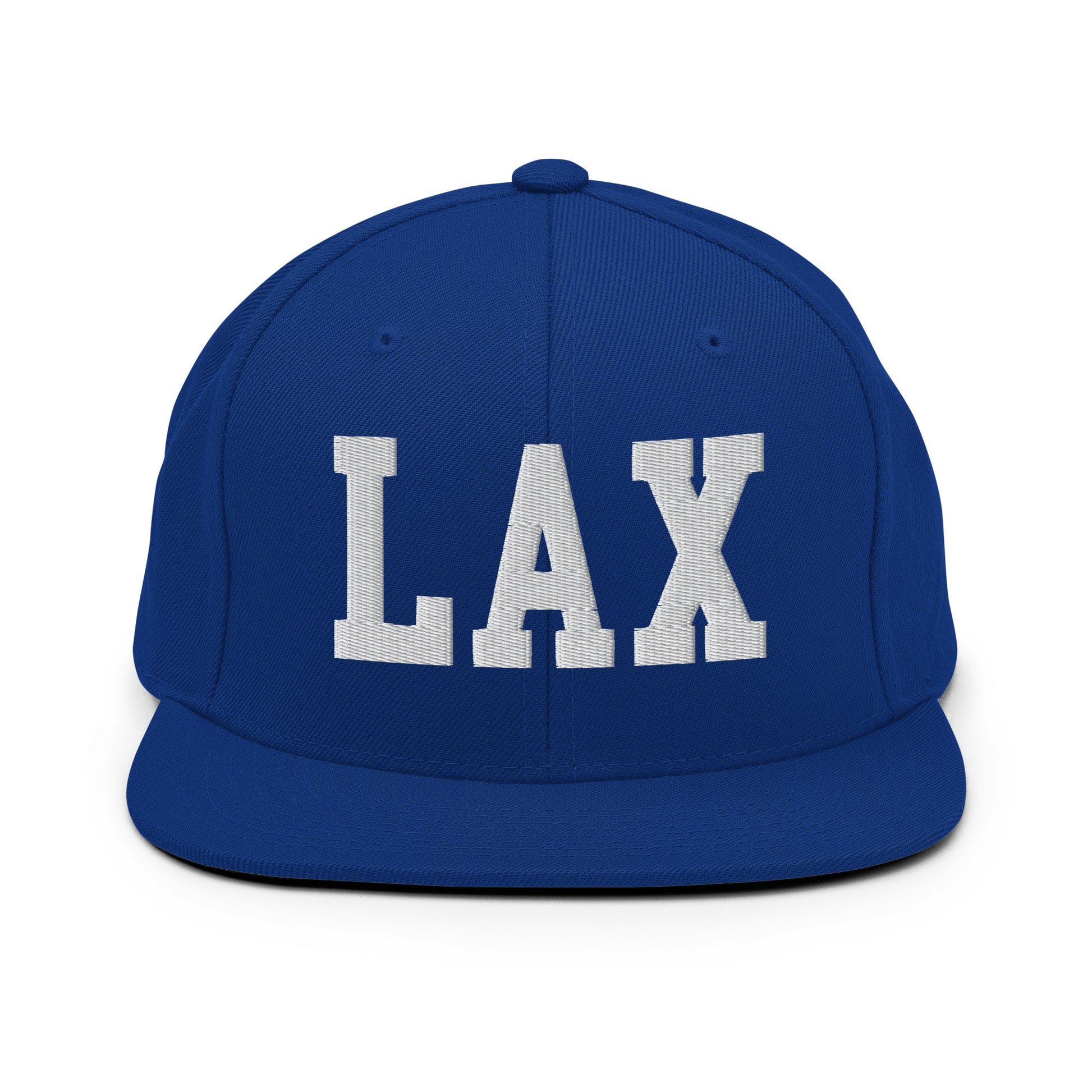 College-Style Classic Snapback Hat • White • LAX Los Angeles • YHM Designs - Image 11