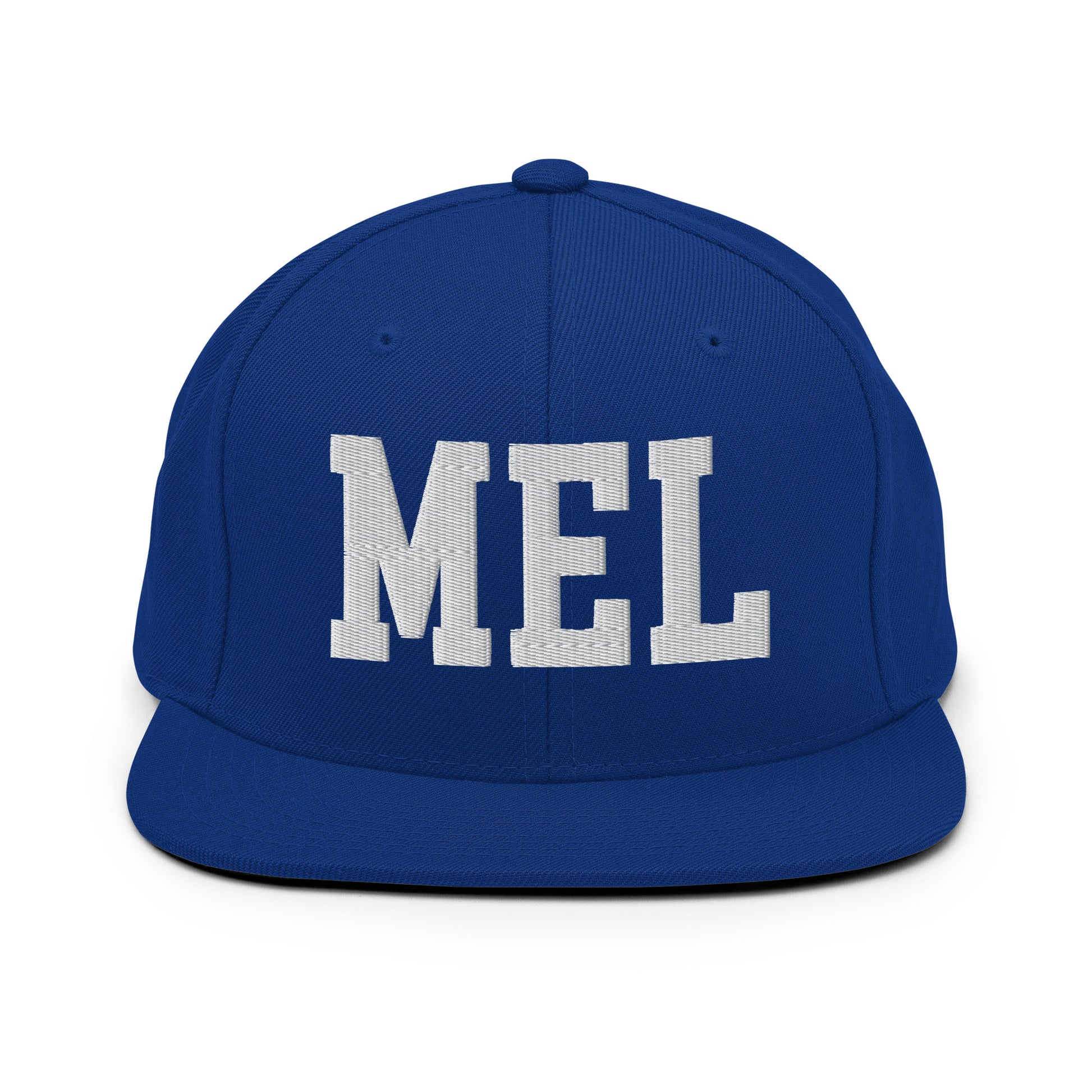 College-Style Classic Snapback Hat • White • MEL Melbourne Souvenir • YHM Designs - Image 11