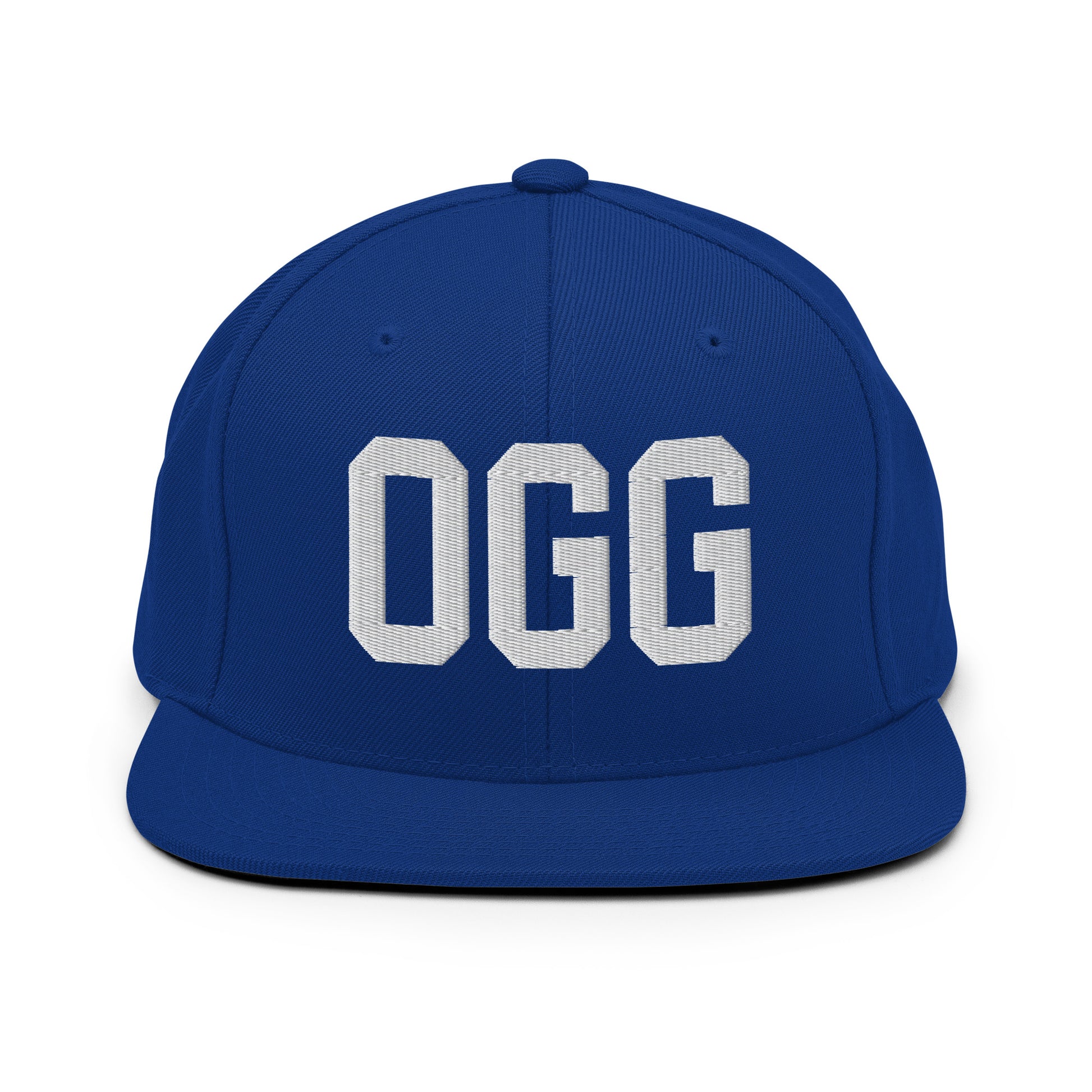 College-Style Classic Snapback Hat • White • OGG Maui Souvenir • YHM Designs - Image 11