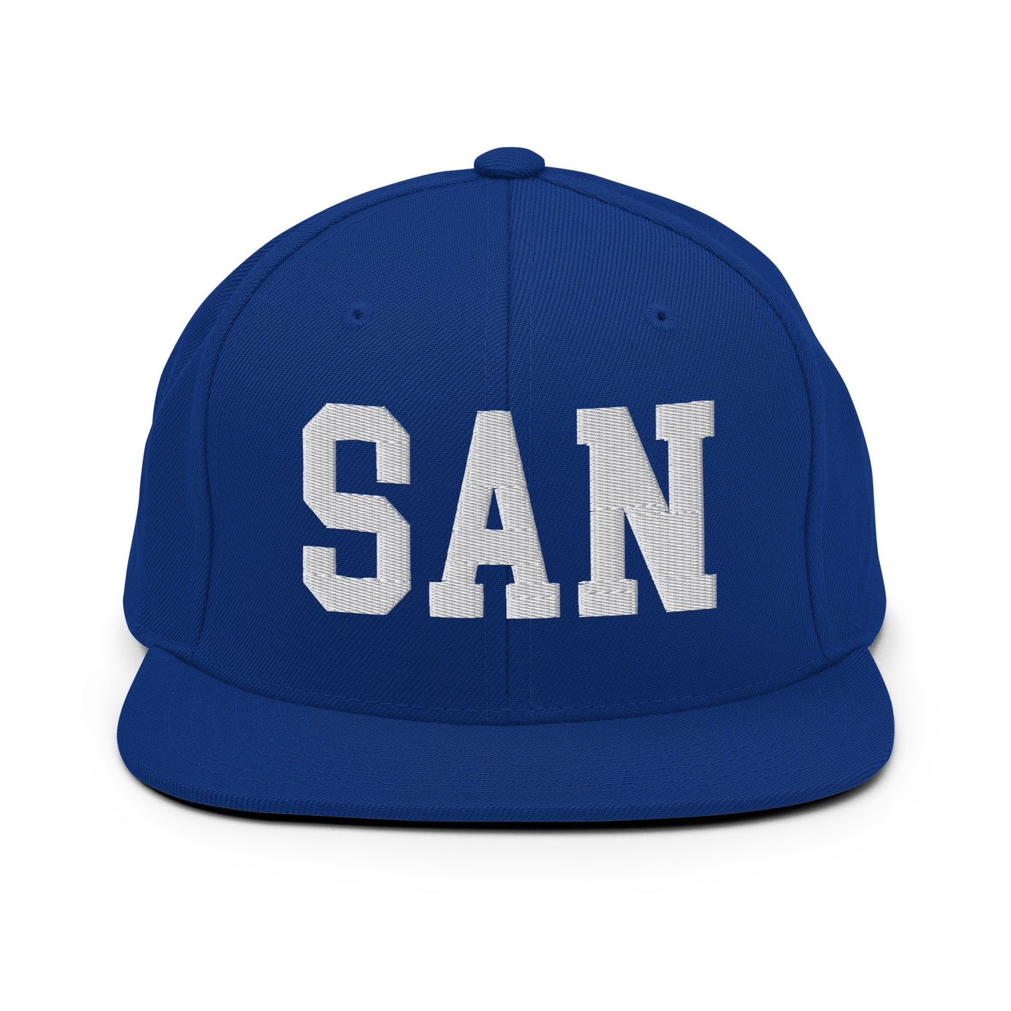 College-Style Classic Snapback Hat • White • SAN San Diego • YHM Designs - Image 11