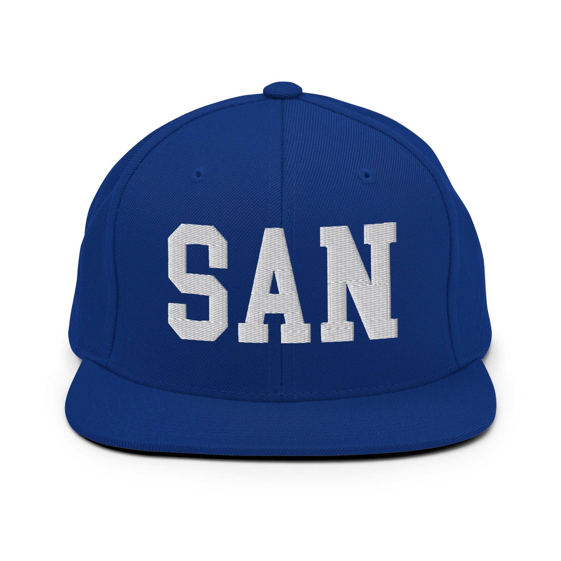 College-Style Classic Snapback Hat • White • SAN San Diego • YHM Designs - Image 11