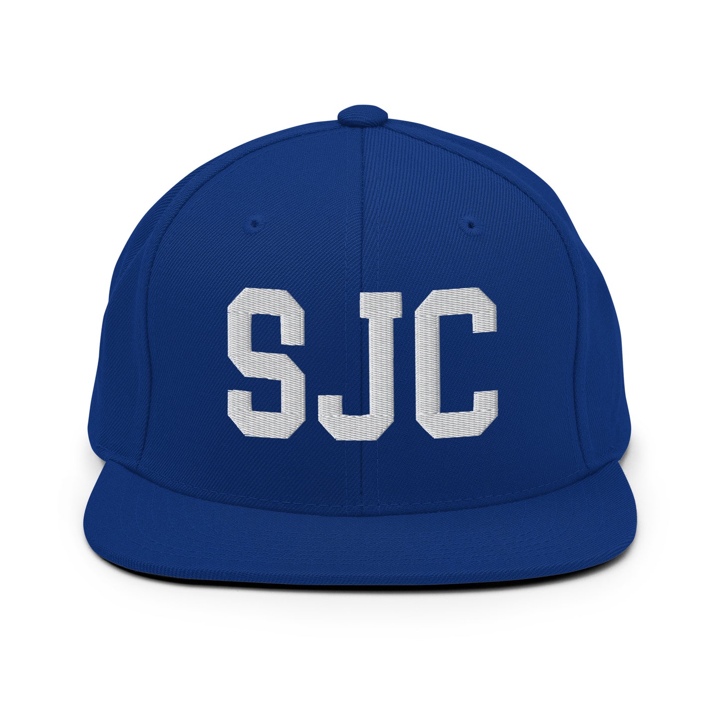College-Style Classic Snapback Hat • White • SJC San Jose • YHM Designs - Image 11