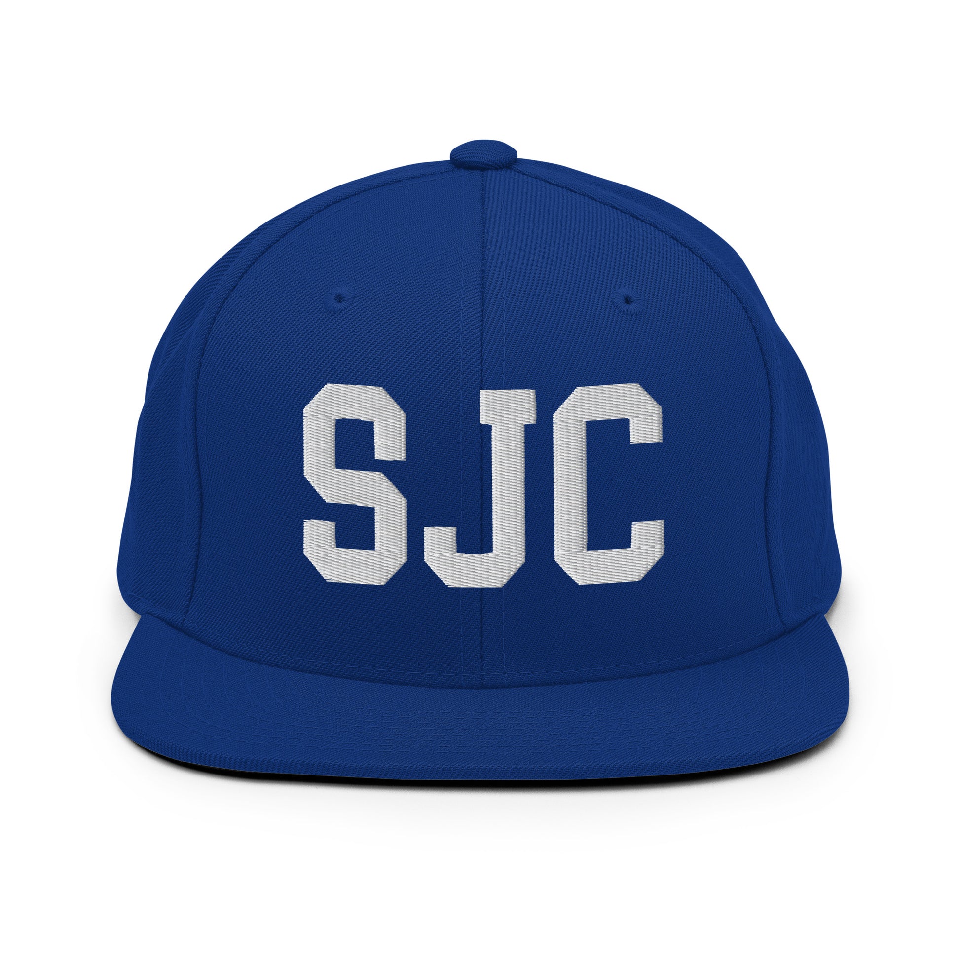 College-Style Classic Snapback Hat • White • SJC San Jose • YHM Designs - Image 11