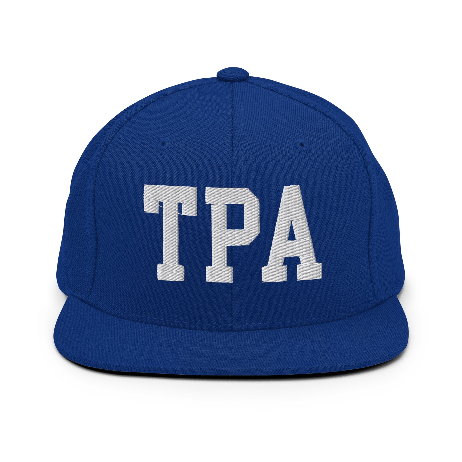 College-Style Classic Snapback Hat • White • TPA Tampa • YHM Designs - Image 11