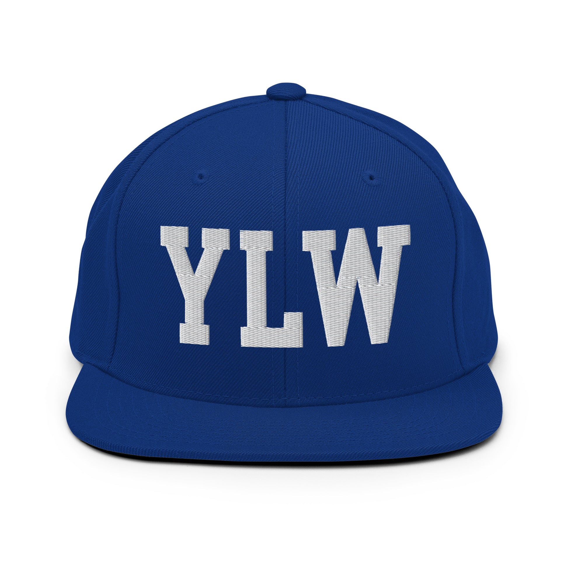 College-Style Classic Snapback Hat • White • YLW Kelowna Souvenir • YHM Designs - Image 11