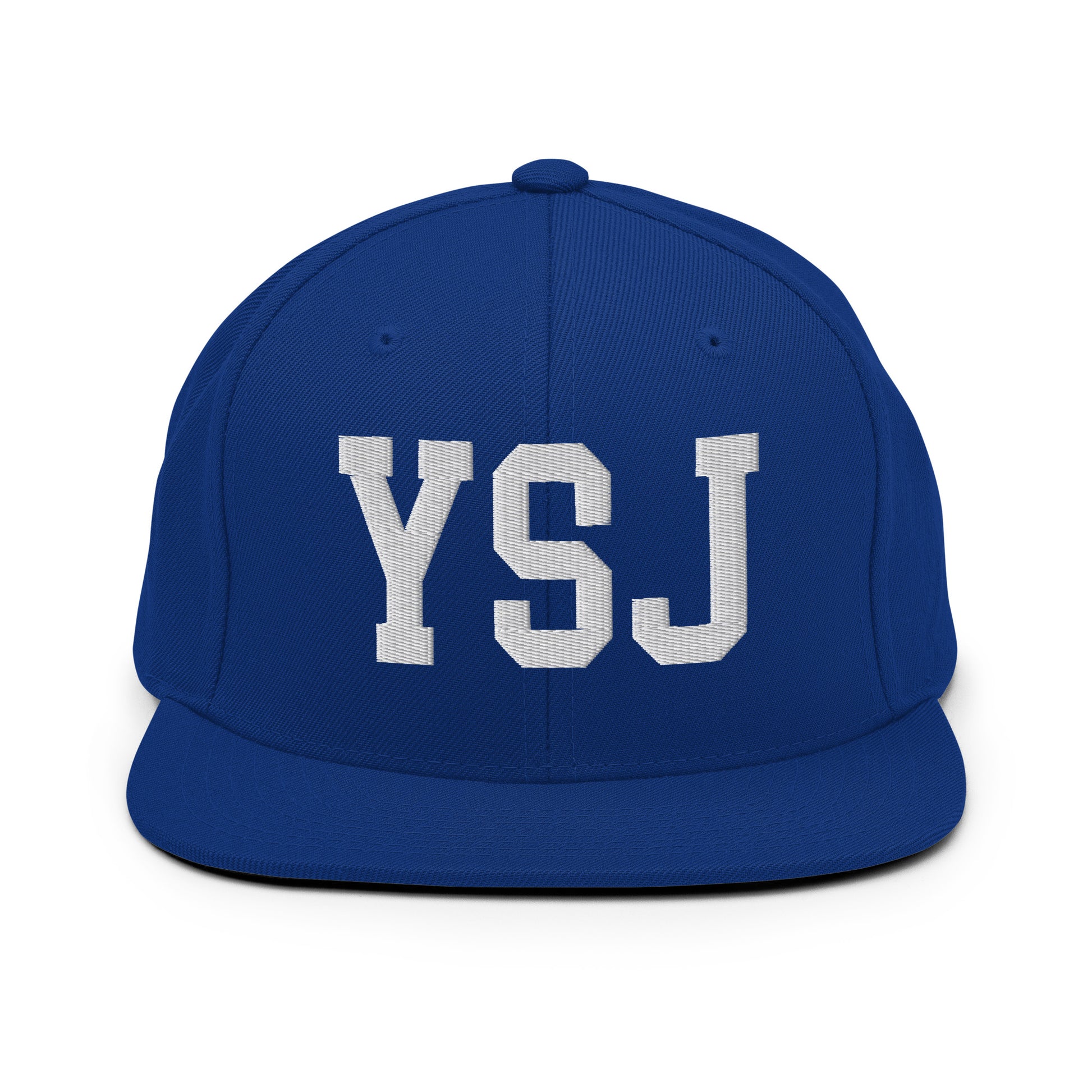 College-Style Classic Snapback Hat • White • YSJ Saint John Souvenir • YHM Designs - Image 11