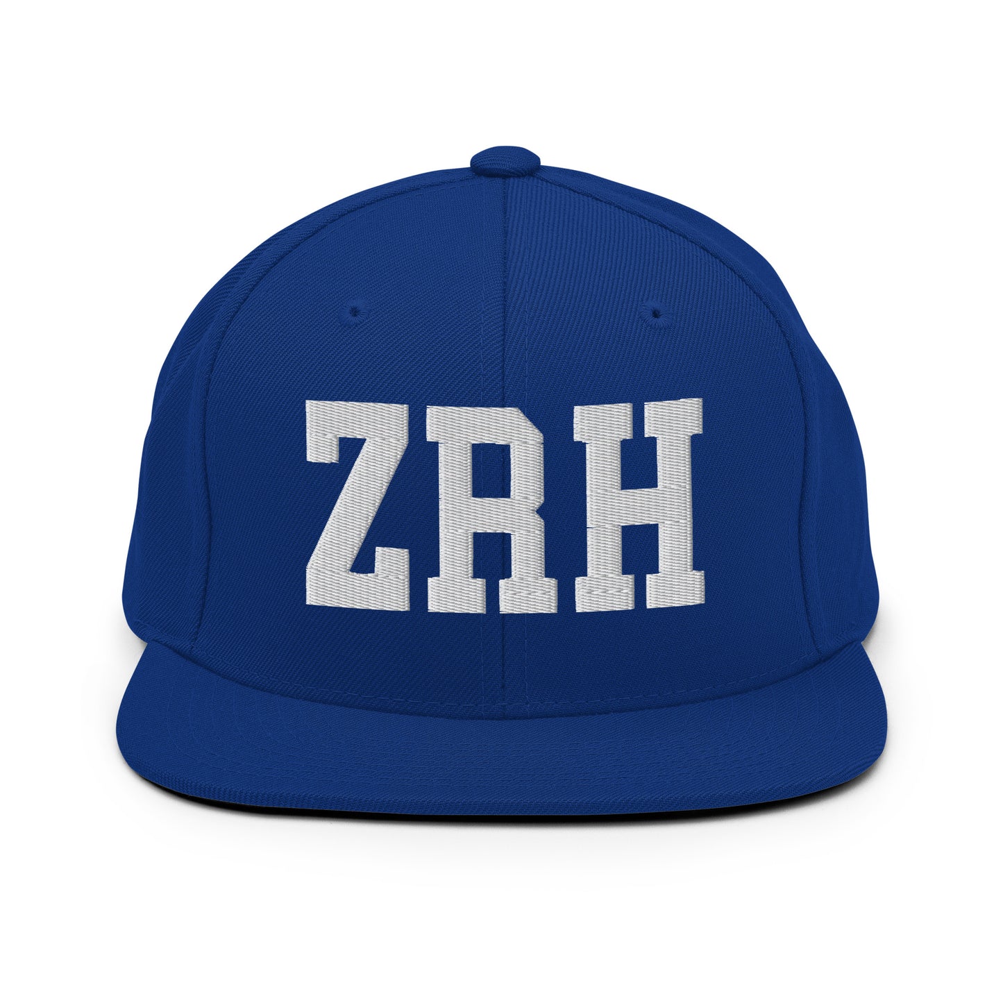 College-Style Classic Snapback Hat • White • ZRH Zurich Souvenir • YHM Designs - Image 11