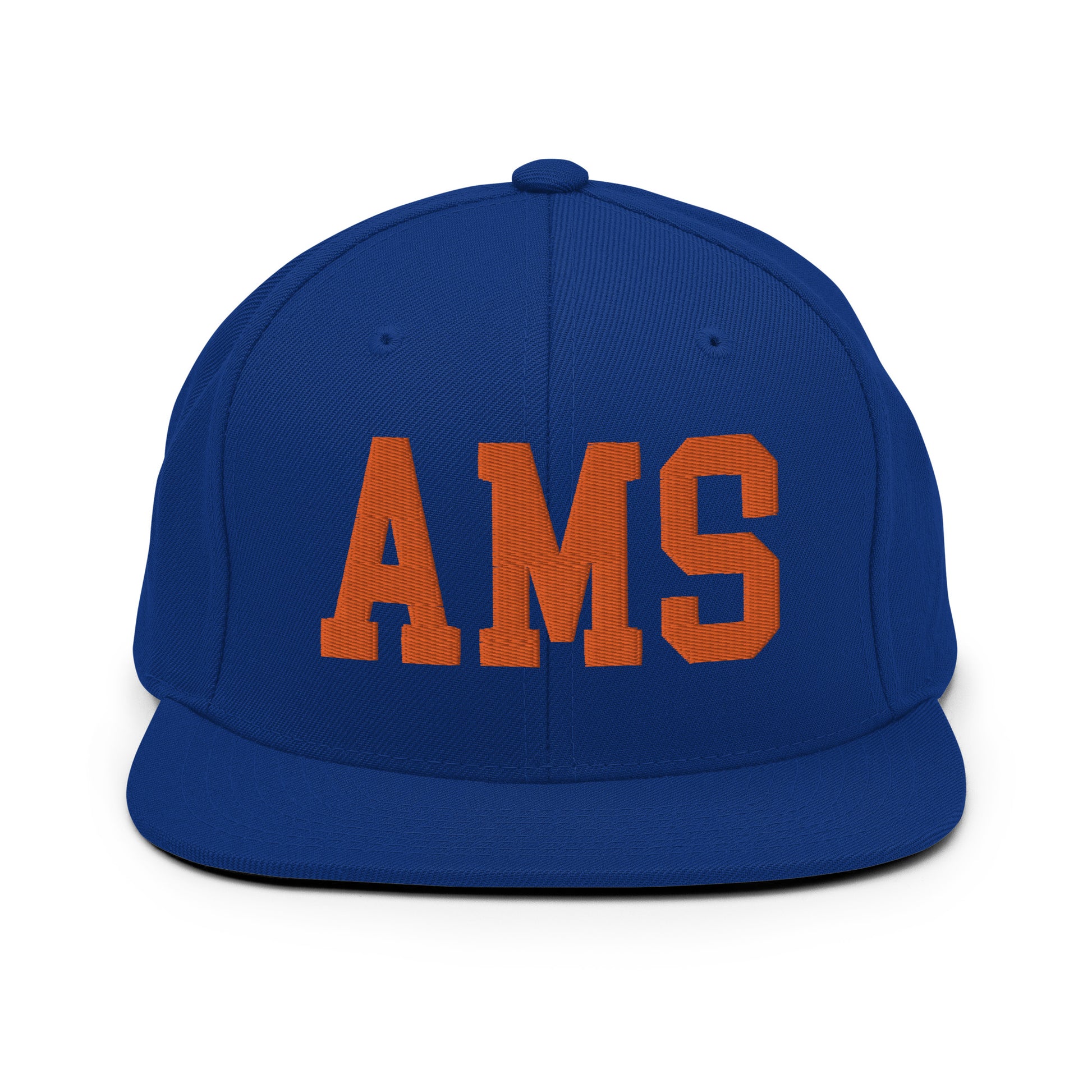 College-Style Classic Snapback Hat • Orange • AMS Amsterdam • YHM Designs - Image 15