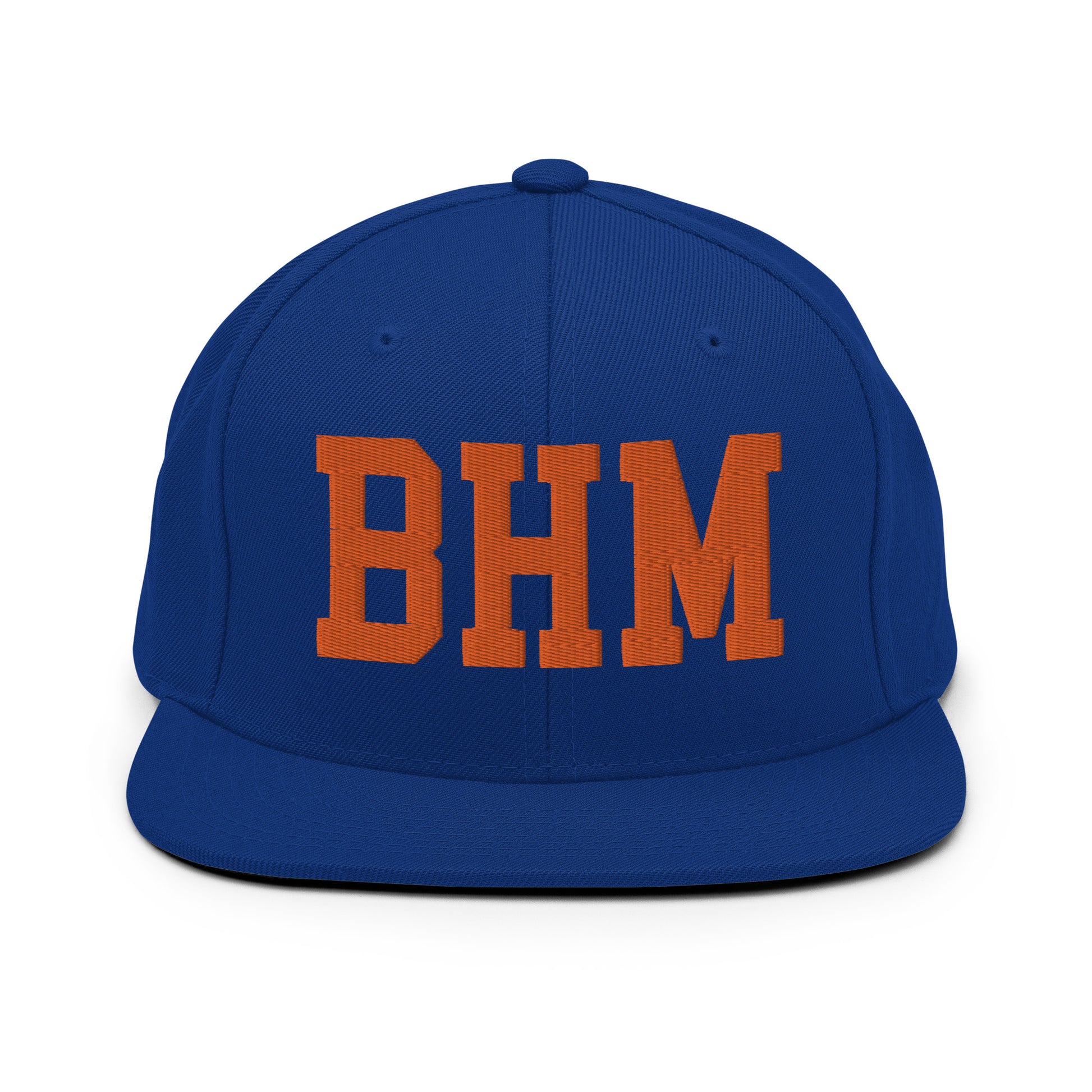 College-Style Classic Snapback Hat • Orange • BHM Birmingham • YHM Designs - Image 15