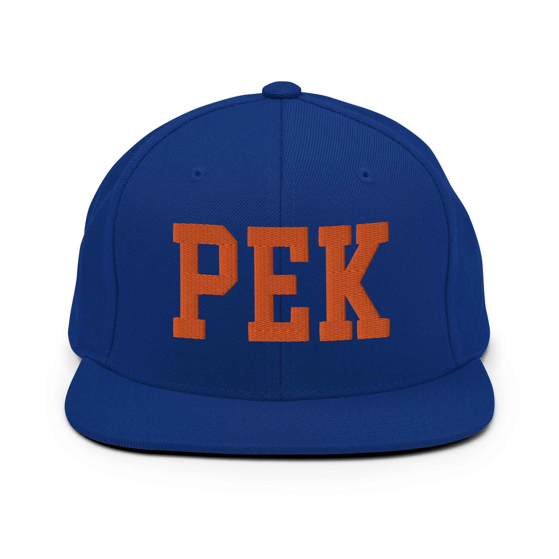 College-Style Classic Snapback Hat • Orange • PEK Beijing • YHM Designs - Image 15